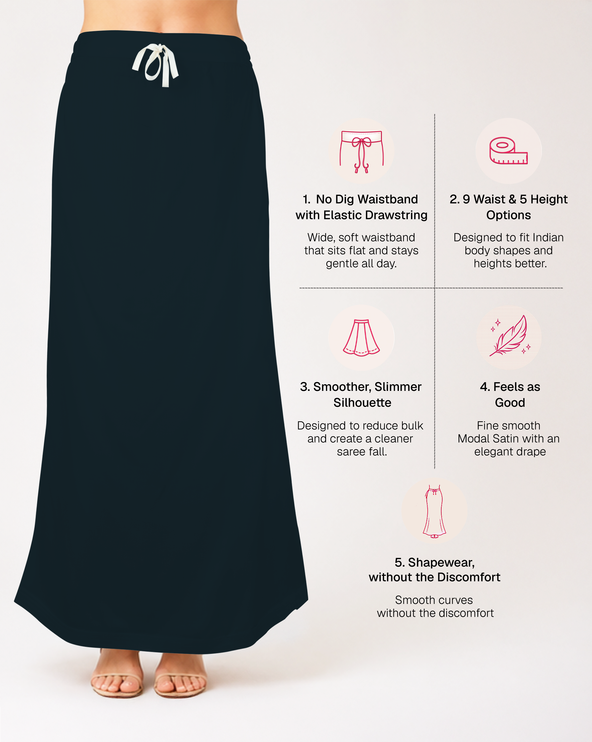 Smooth Modal Satin Petticoat