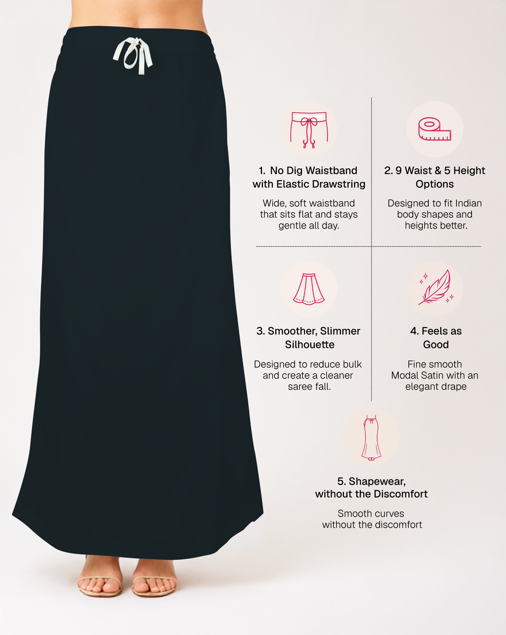 Smooth Modal Satin Petticoat