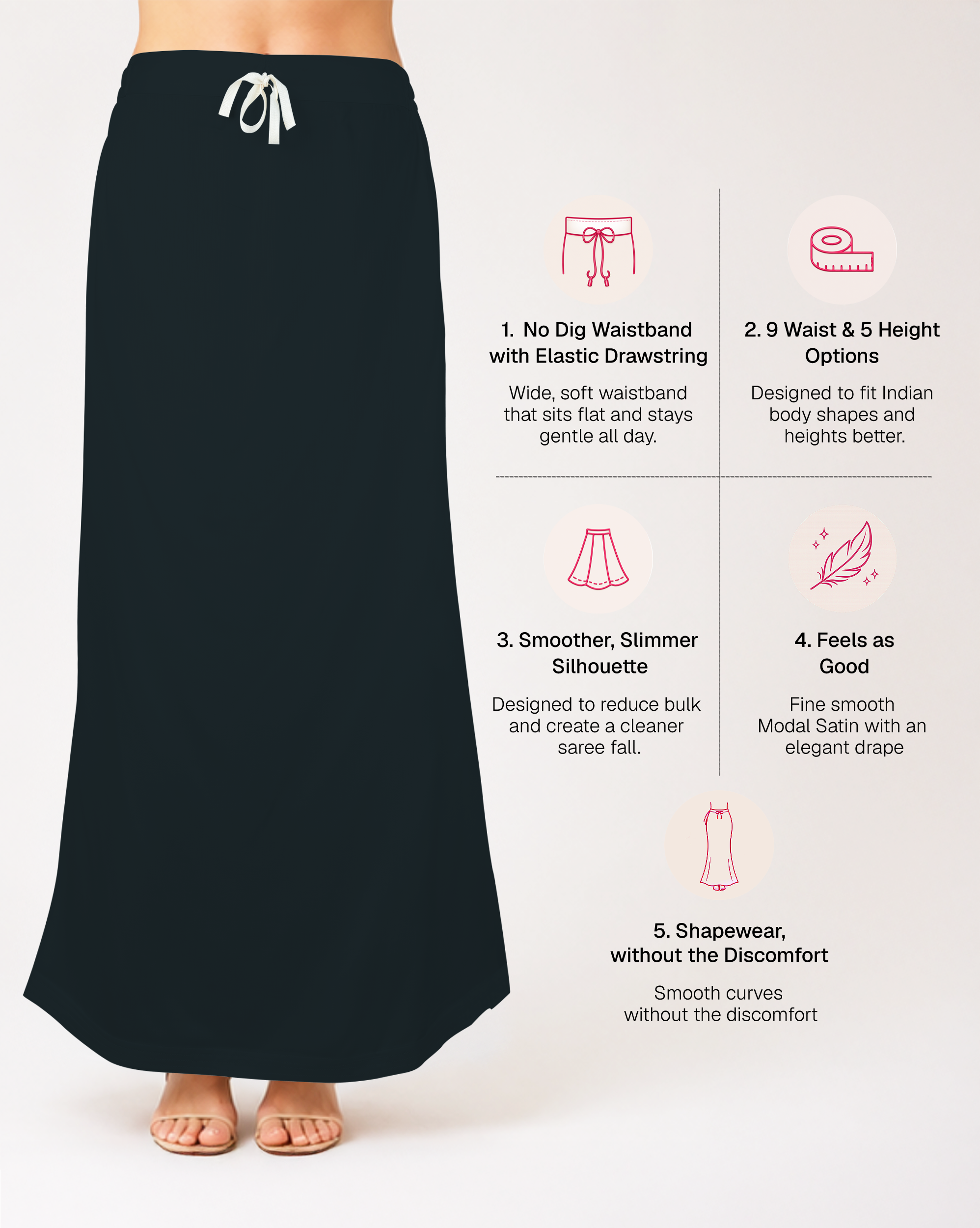 Smooth Modal Satin Petticoat
