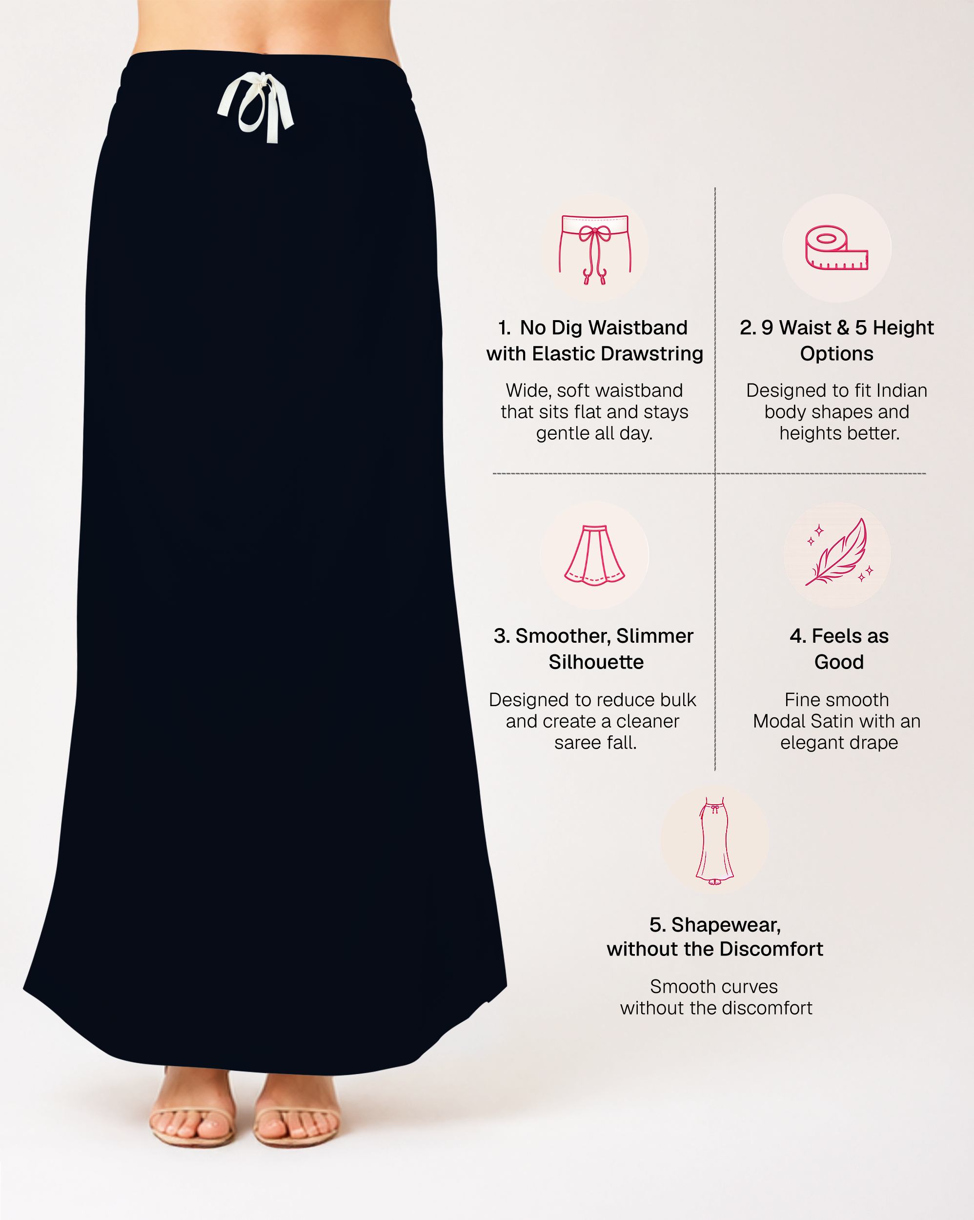 Smooth Modal Satin Petticoat