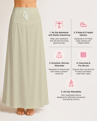 Fine Pure Cotton Satin Petticoat