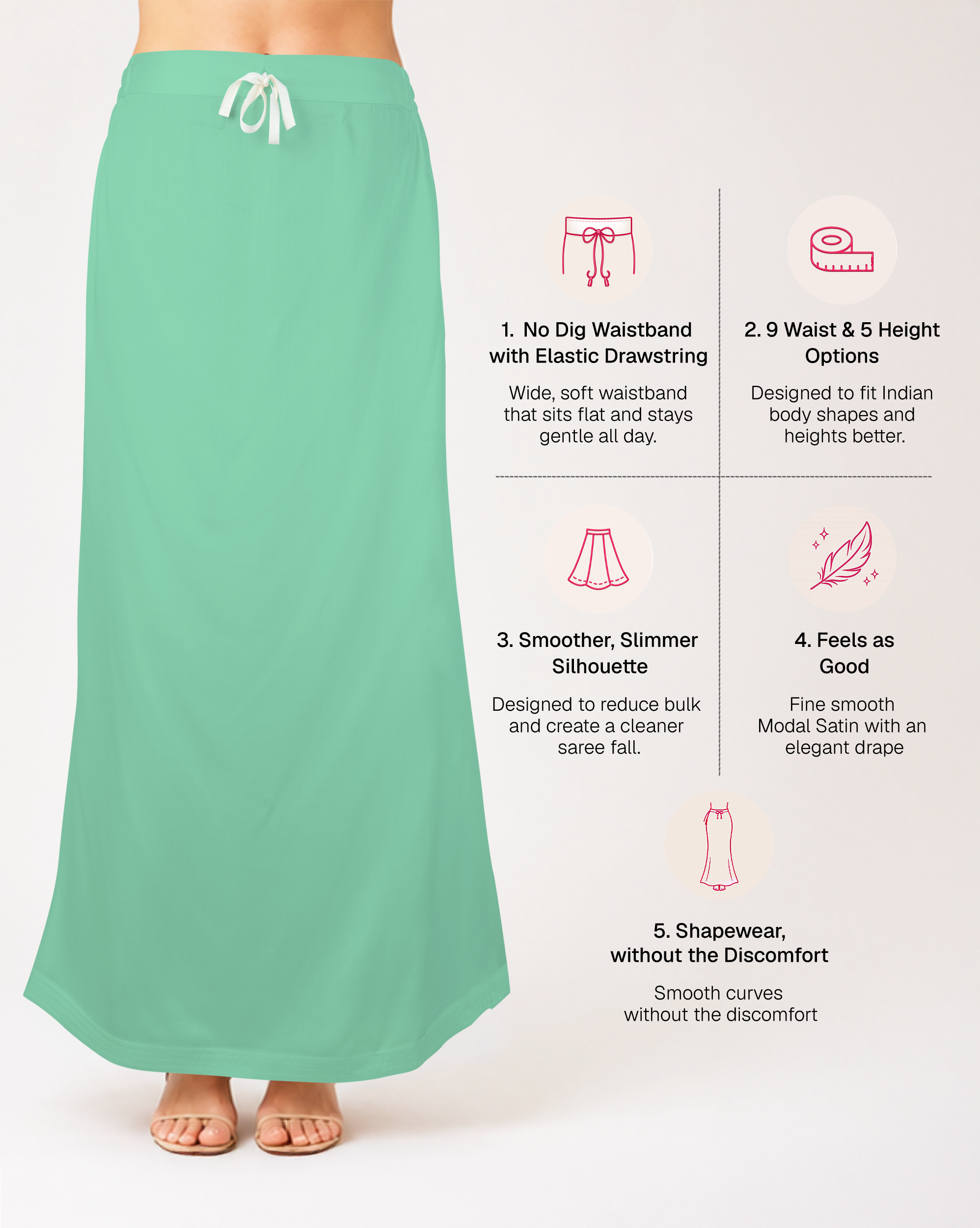 Smooth Modal Satin Petticoat