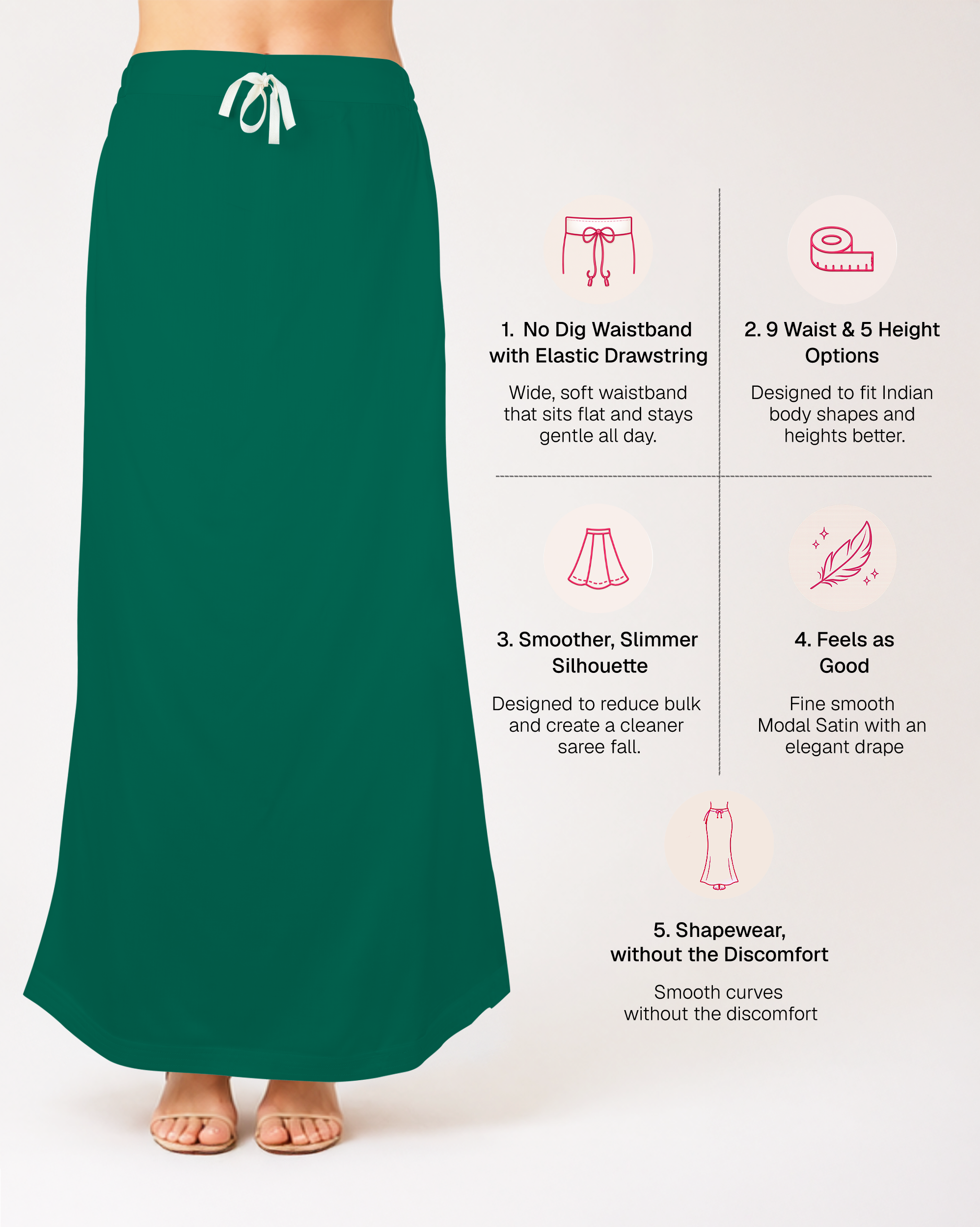 Smooth Modal Satin Petticoat