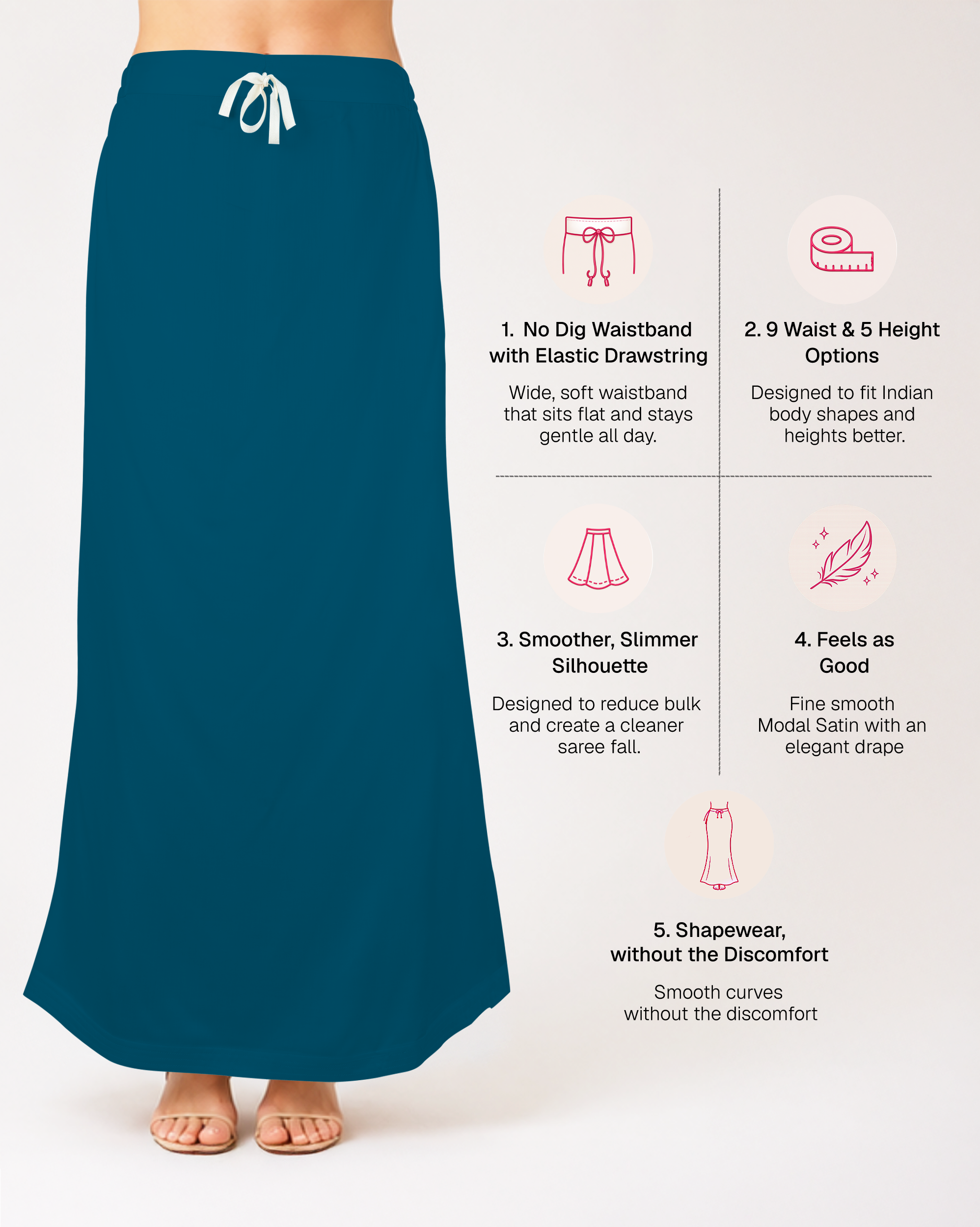Smooth Modal Satin Petticoat