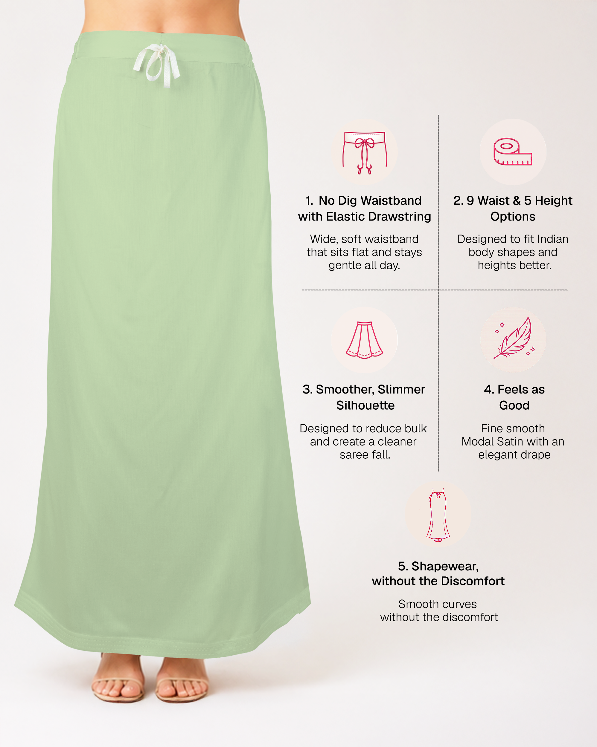 Smooth Modal Satin Petticoat
