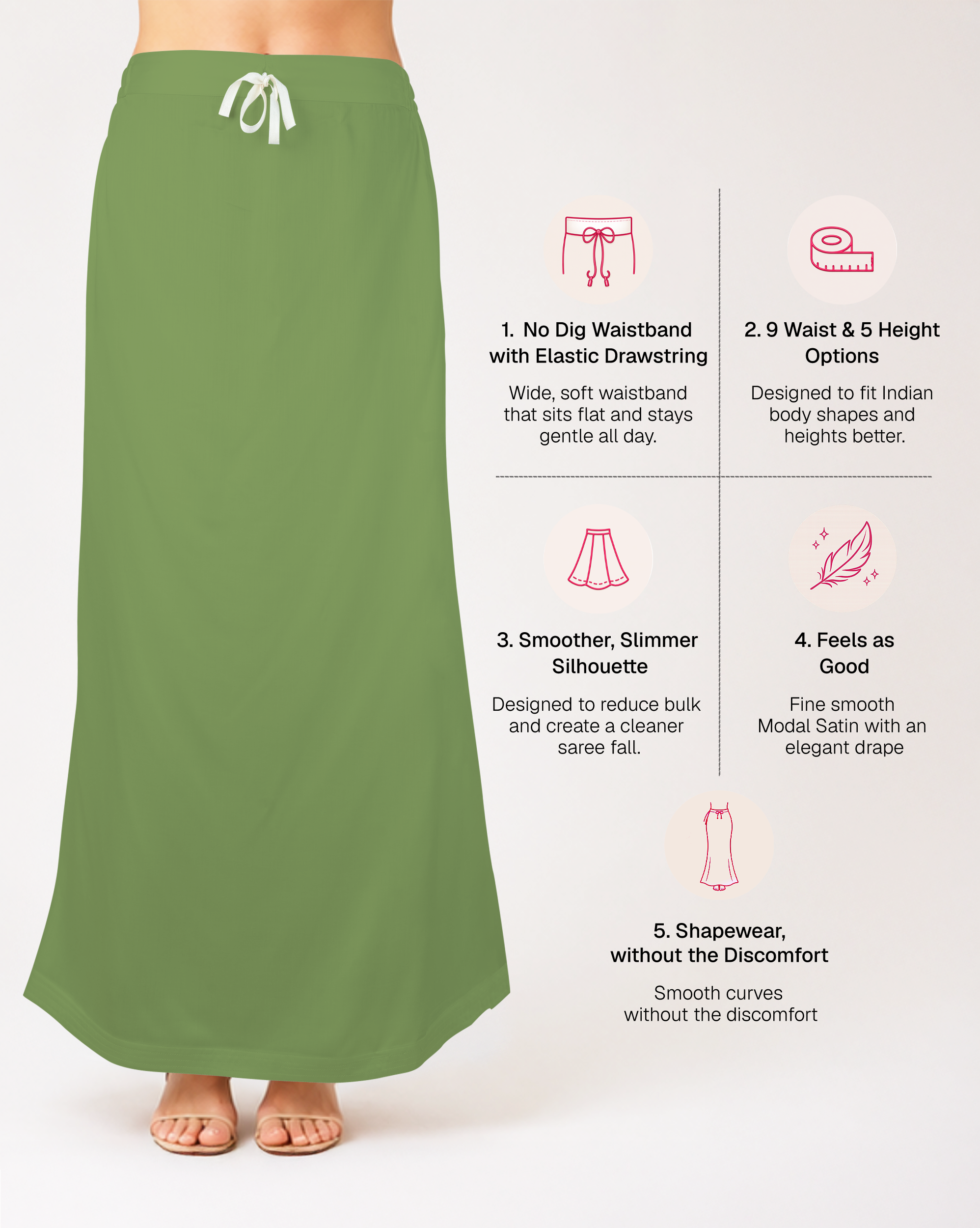 Smooth Modal Satin Petticoat
