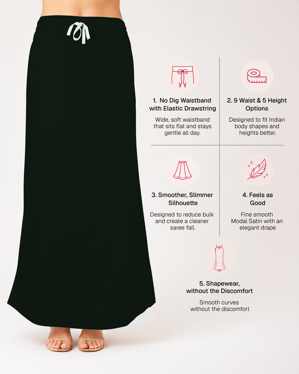 Smooth Modal Satin Petticoat