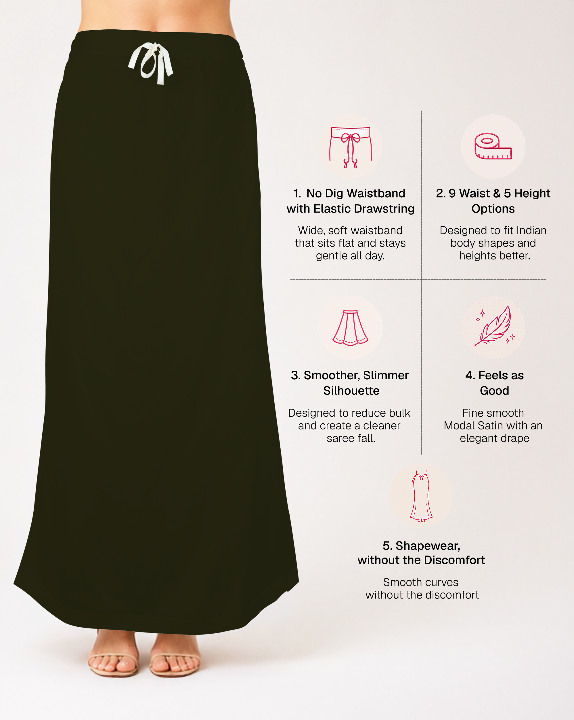 Smooth Modal Satin Petticoat