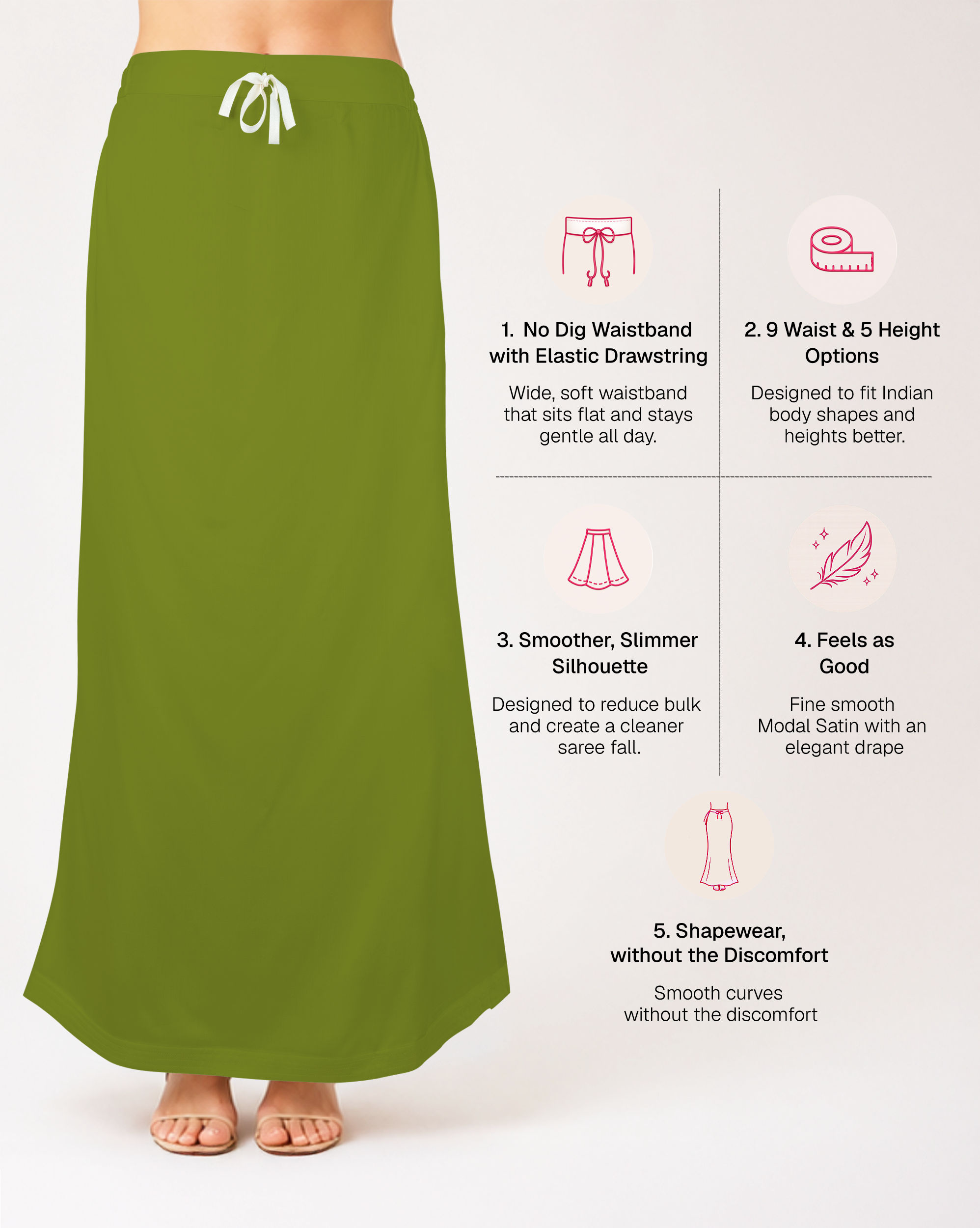 Smooth Modal Satin Petticoat