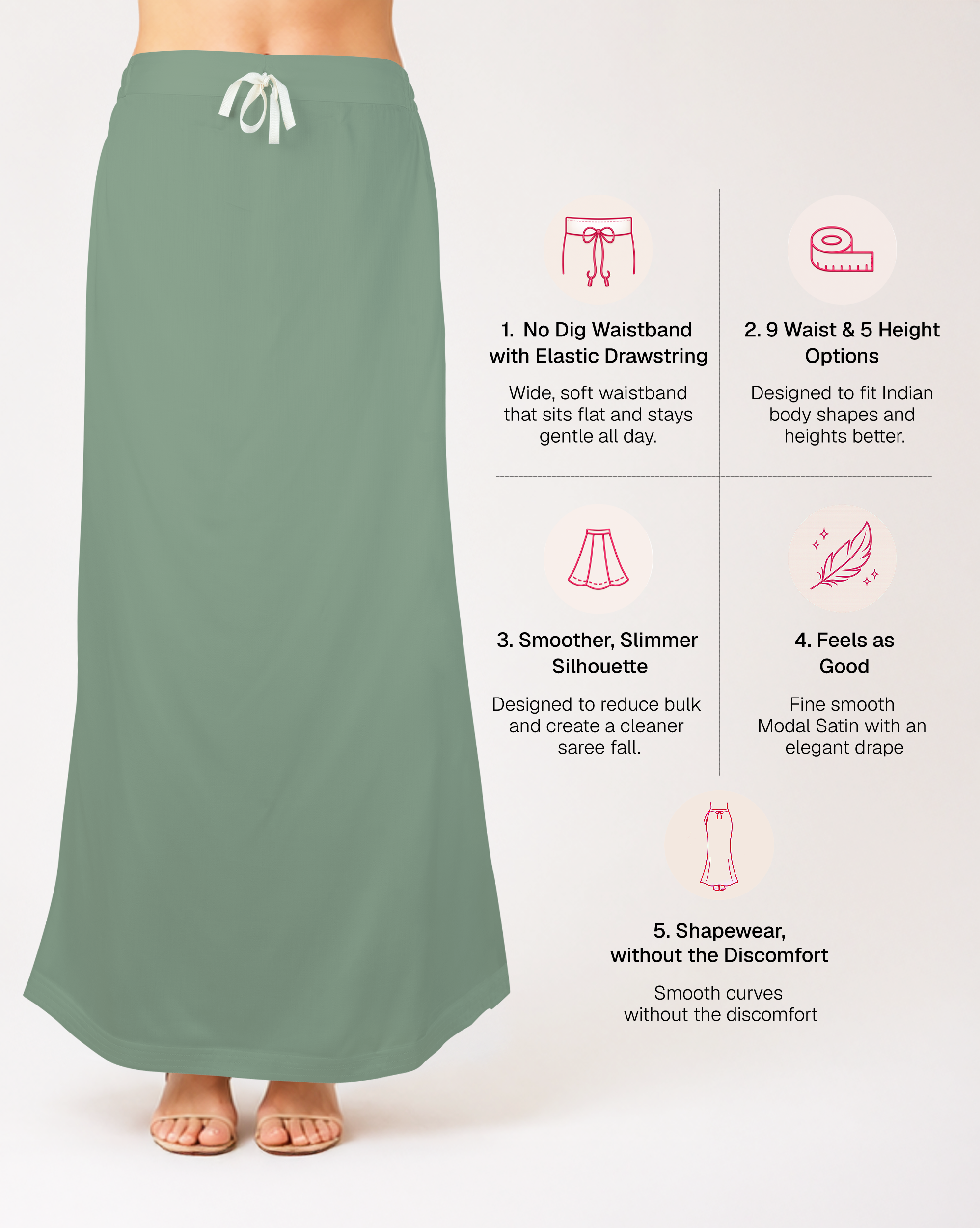 Smooth Modal Satin Petticoat