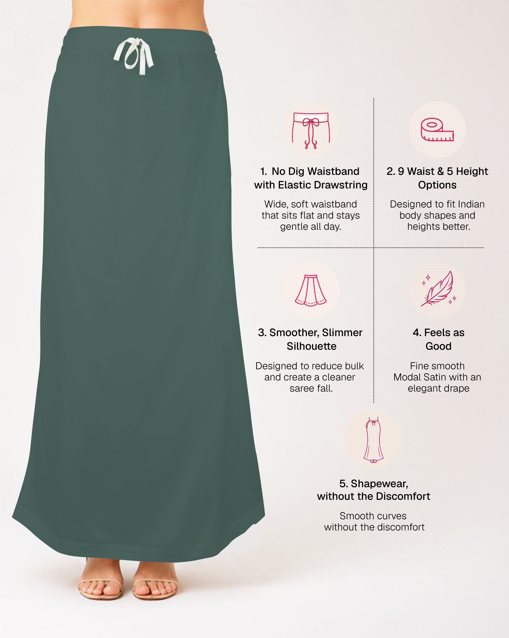 Smooth Modal Satin Petticoat