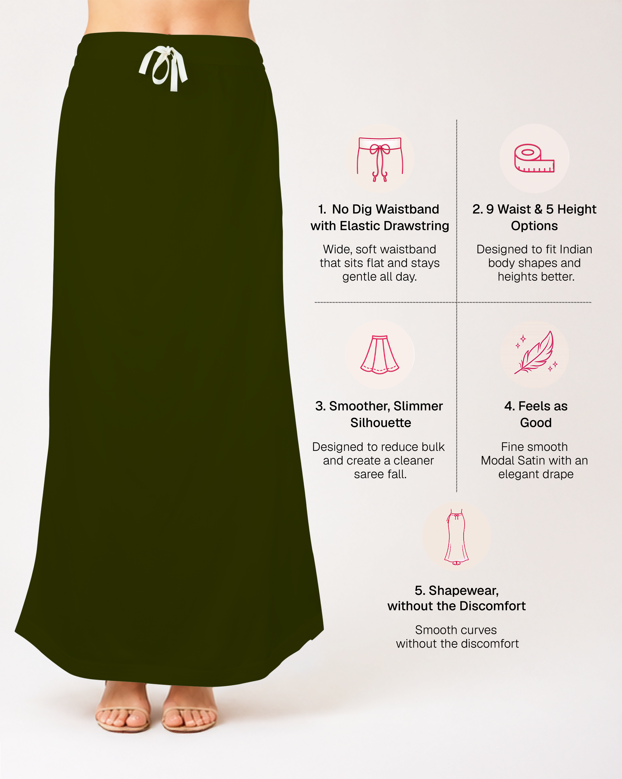 Smooth Modal Satin Petticoat
