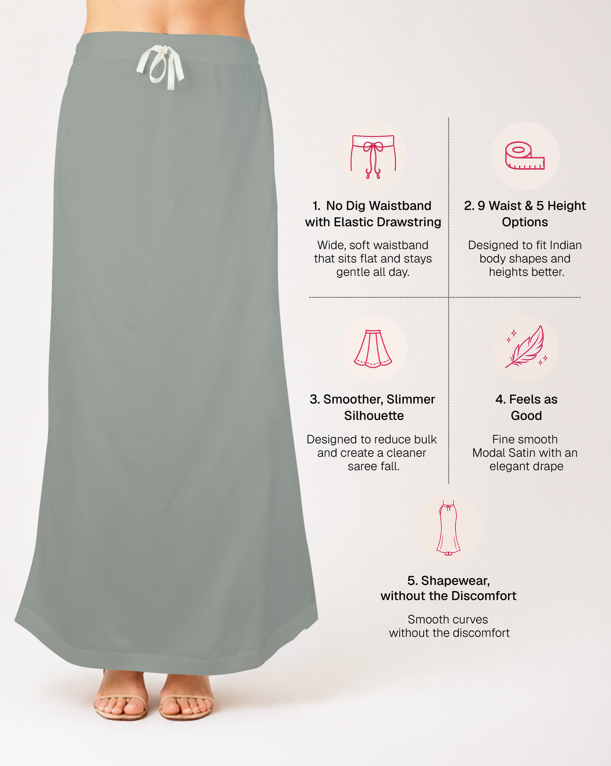 Smooth Modal Satin Petticoat