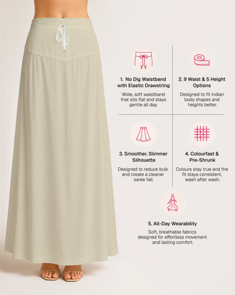 Fine Pure Cotton Satin Petticoat