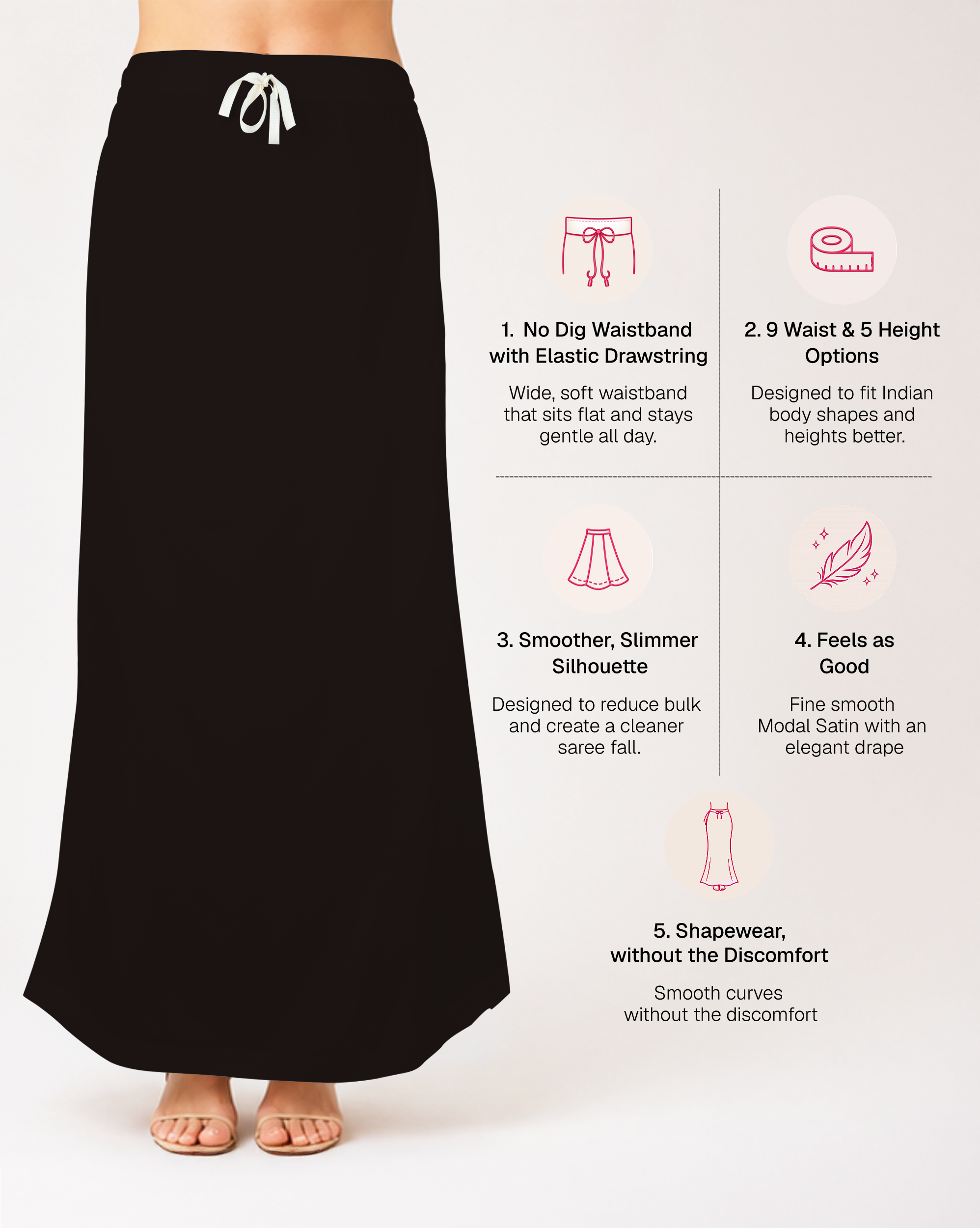Smooth Modal Satin Petticoat