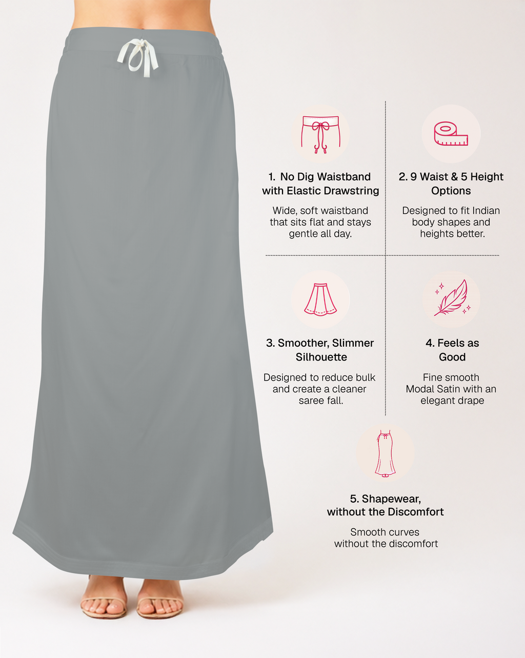 Smooth Modal Satin Petticoat