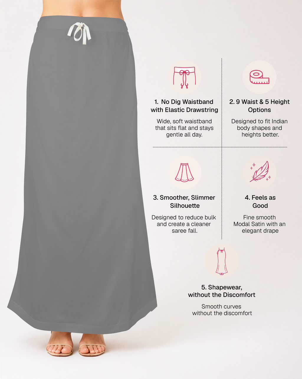 Smooth Modal Satin Petticoat