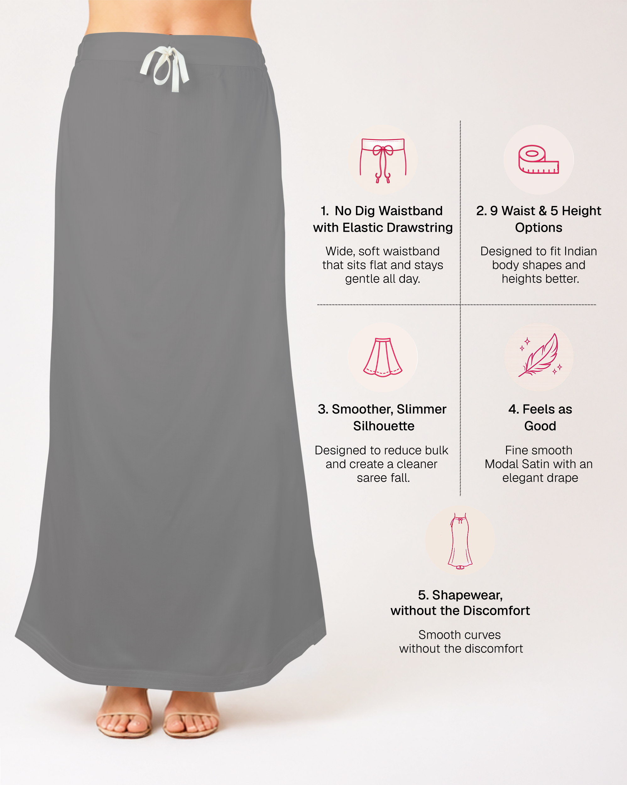 Smooth Modal Satin Petticoat