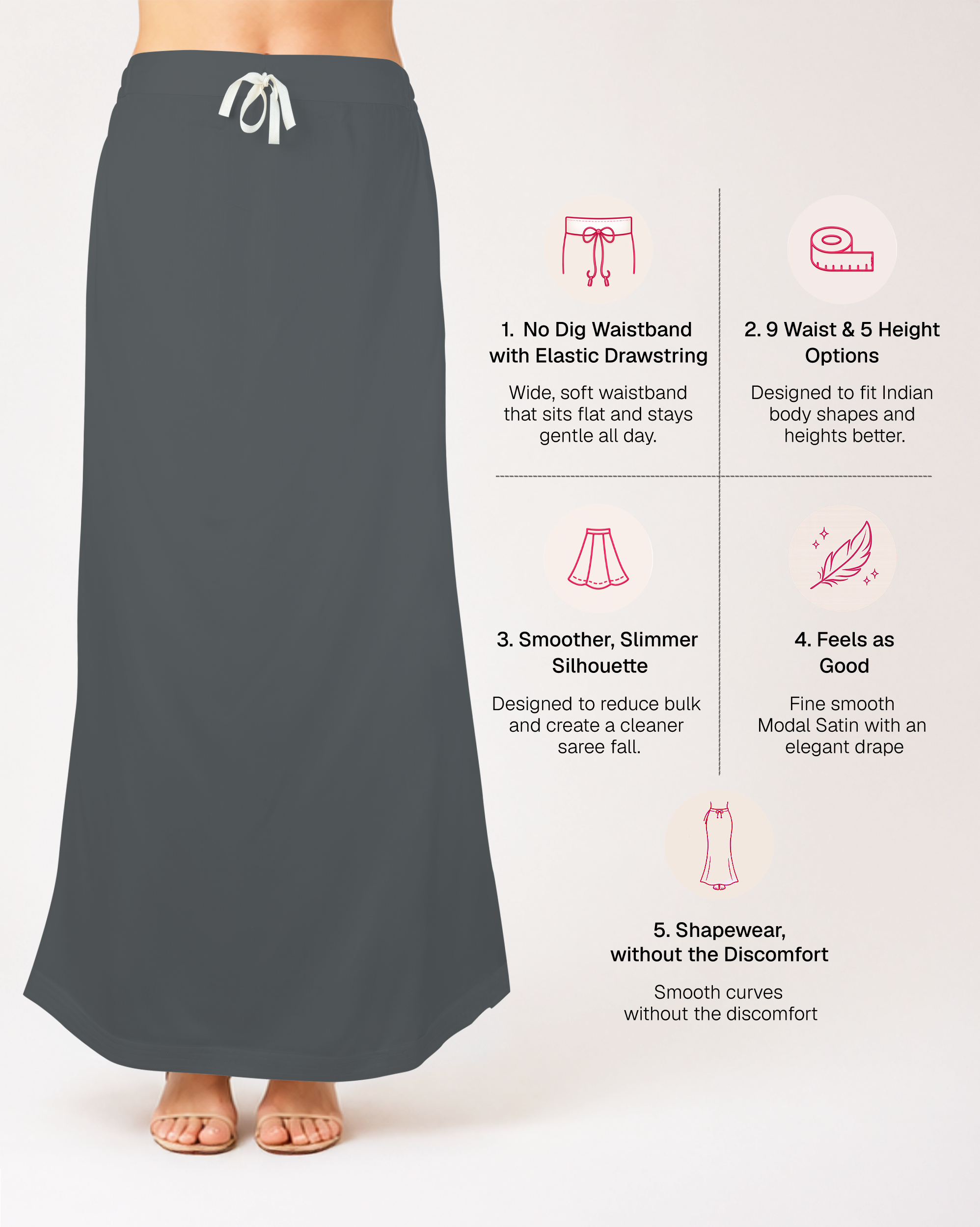 Smooth Modal Satin Petticoat