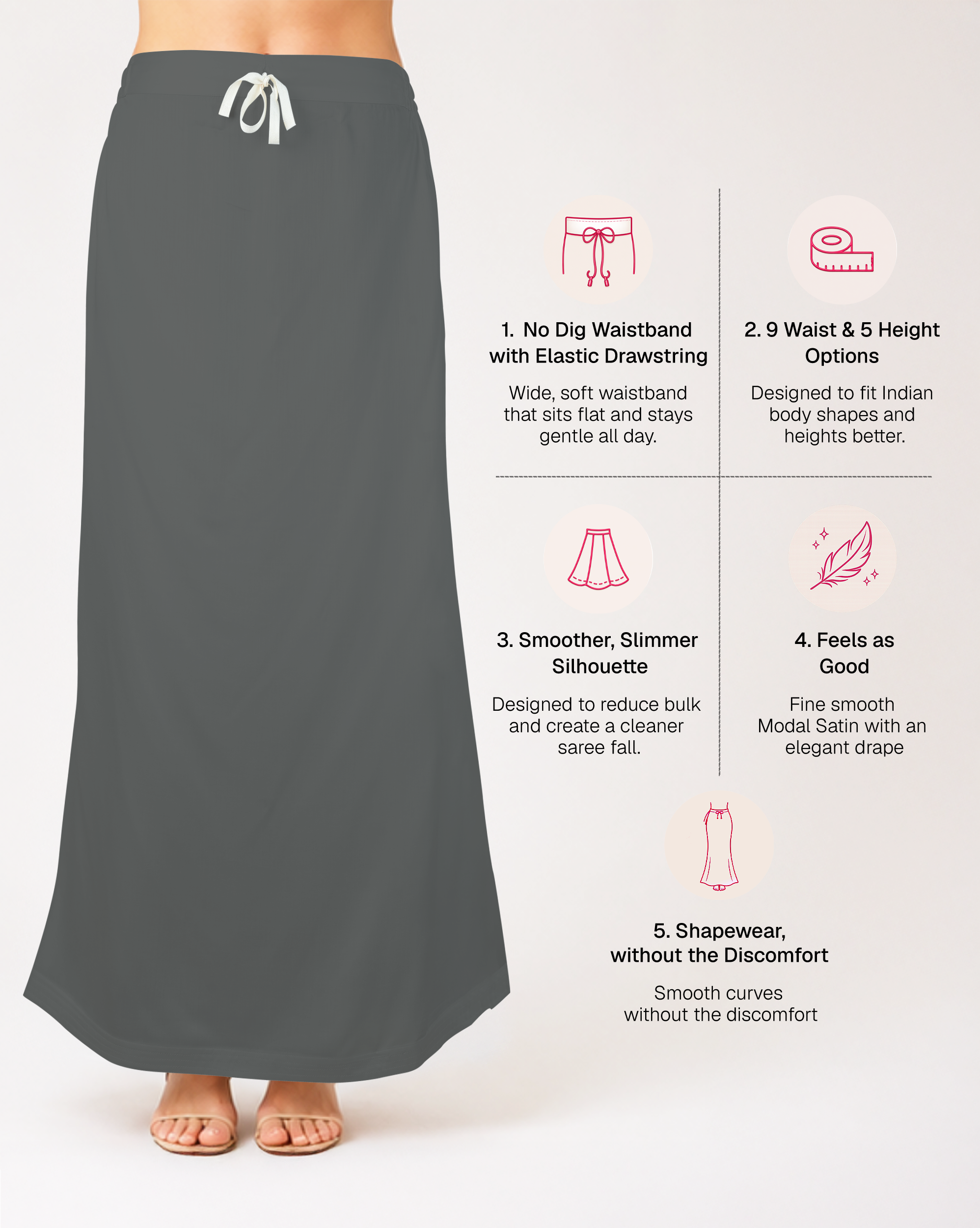 Smooth Modal Satin Petticoat