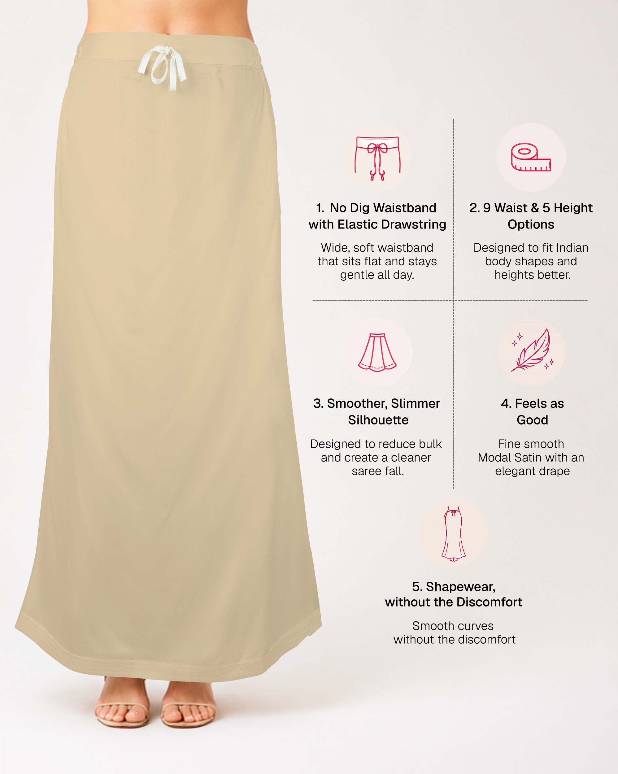 Smooth Modal Satin Petticoat