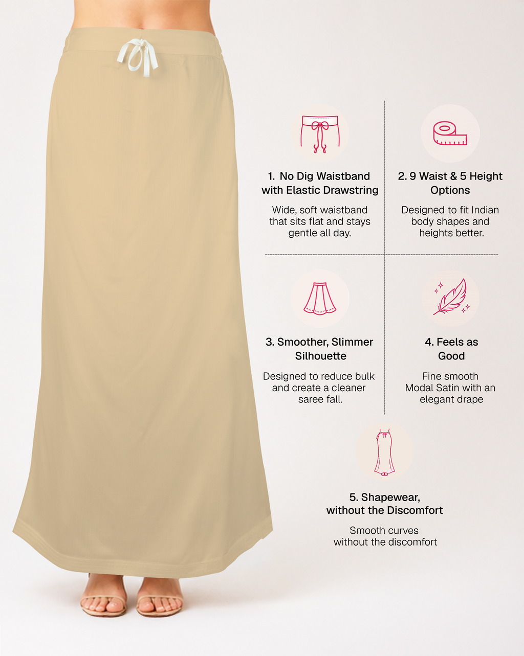 Smooth Modal Satin Petticoat