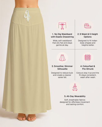 Fine Pure Cotton Satin Petticoat