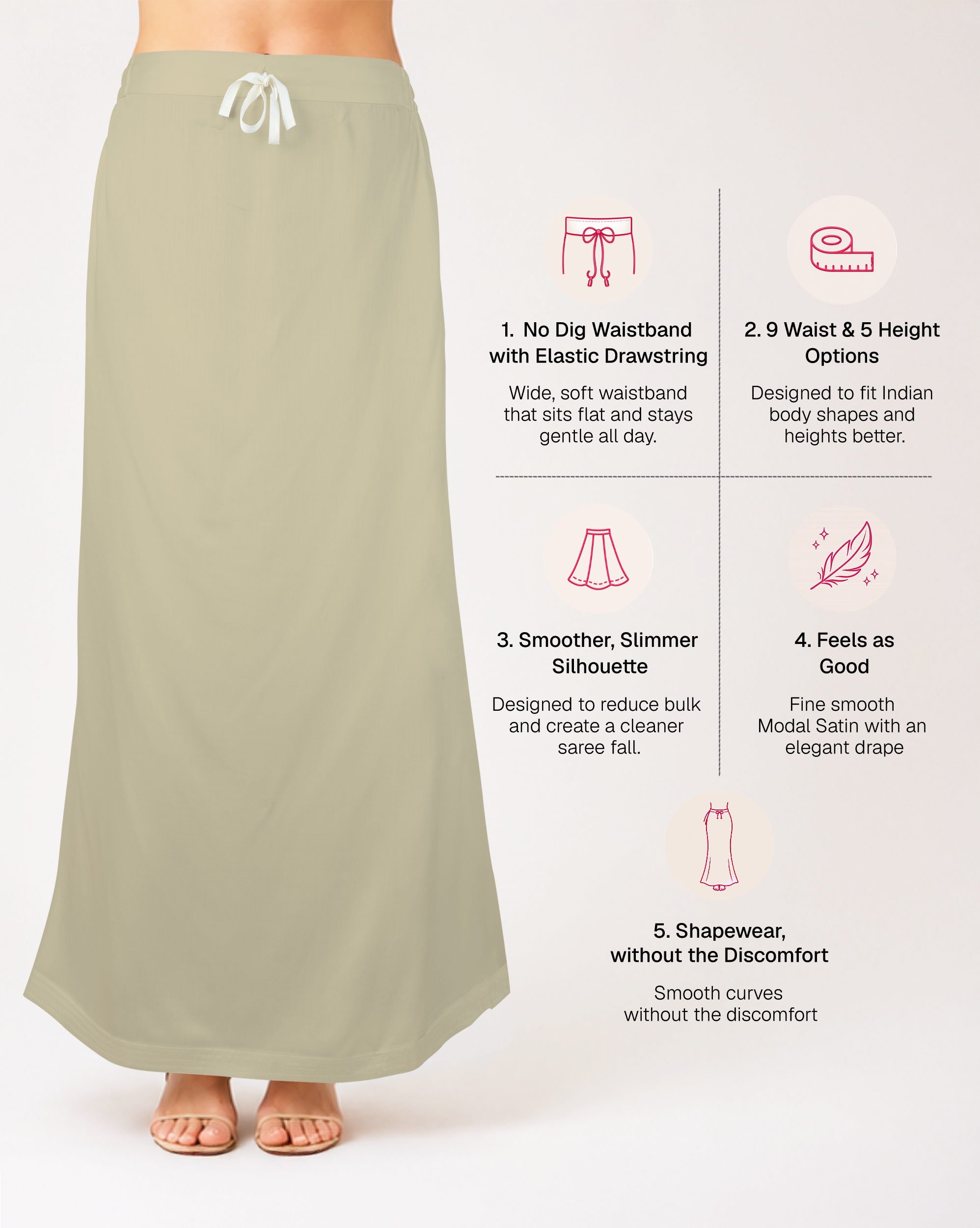 Smooth Modal Satin Petticoat