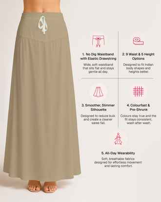Fine Pure Cotton Satin Petticoat