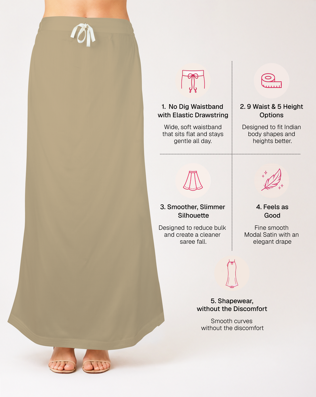 Smooth Modal Satin Petticoat