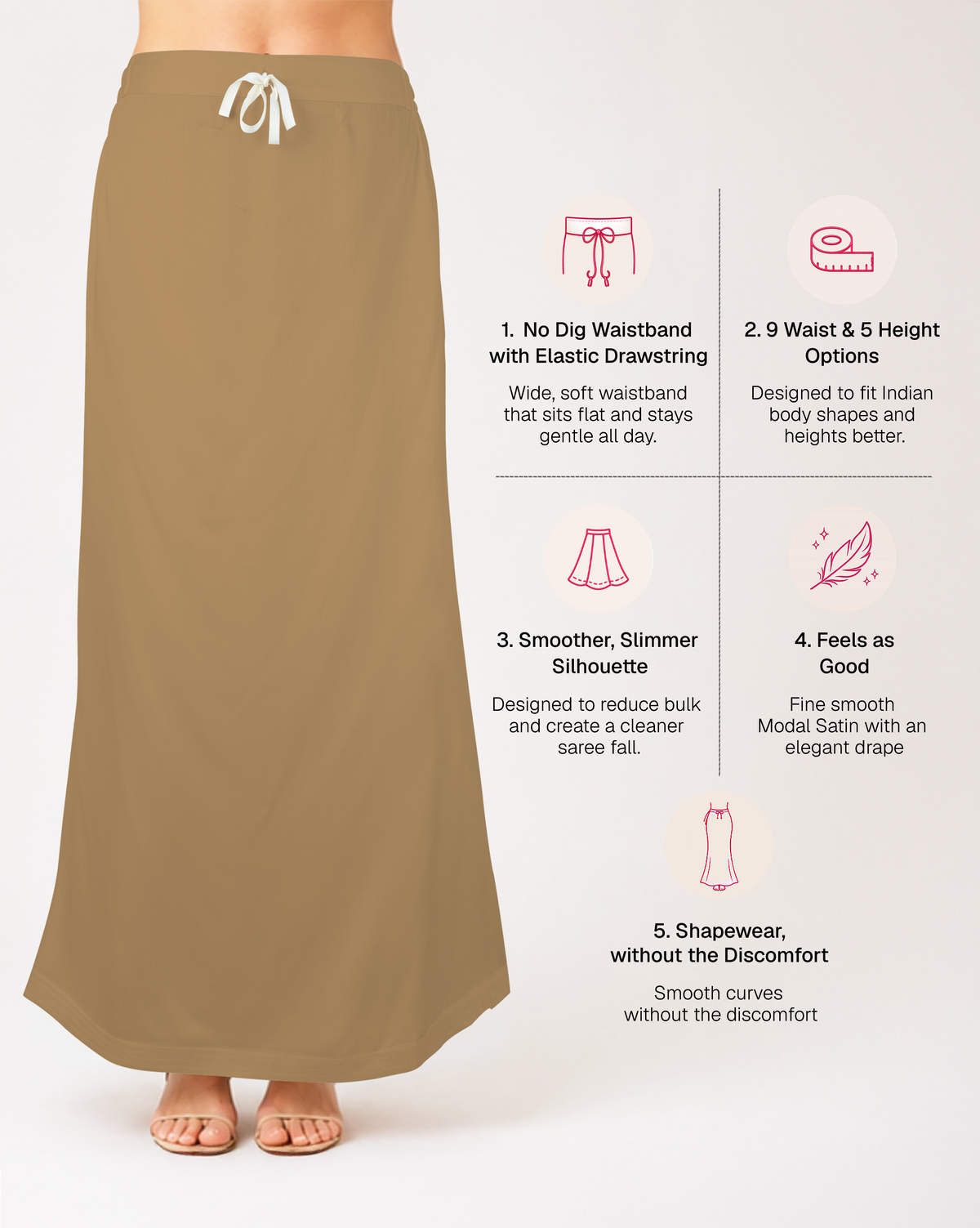 Smooth Modal Satin Petticoat