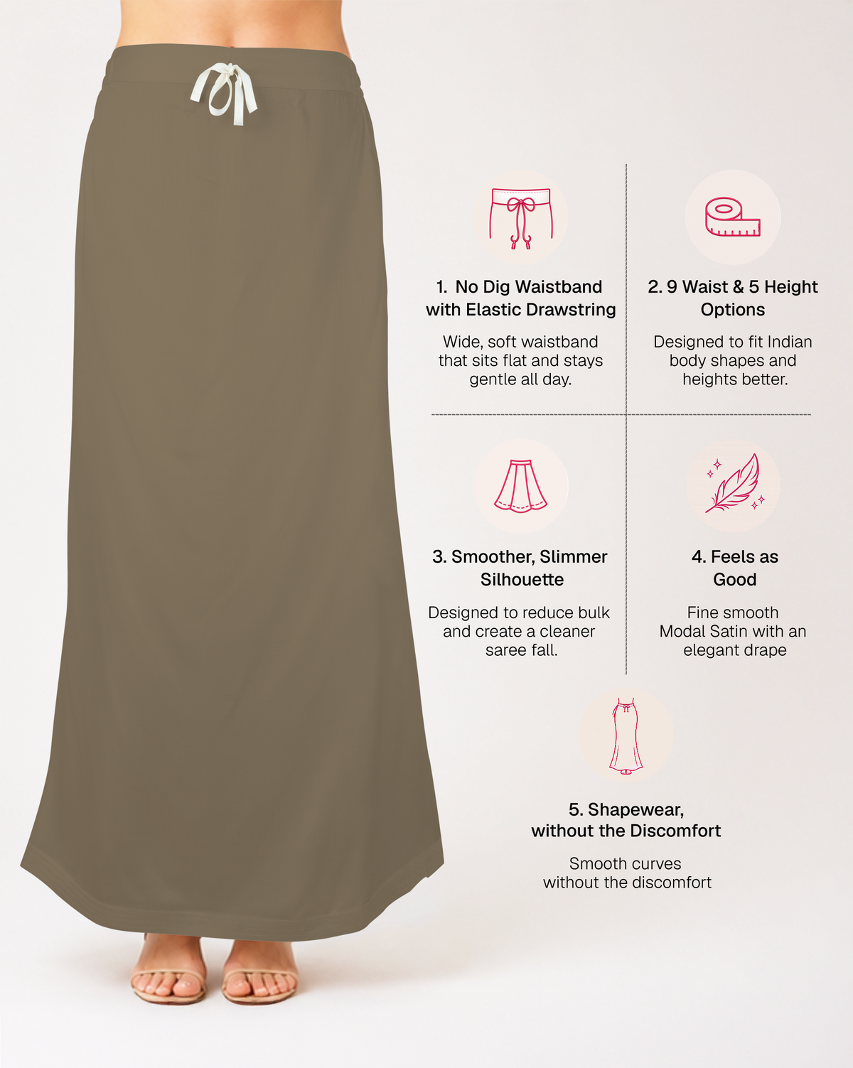Smooth Modal Satin Petticoat