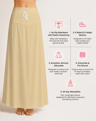 Fine Pure Cotton Satin Petticoat