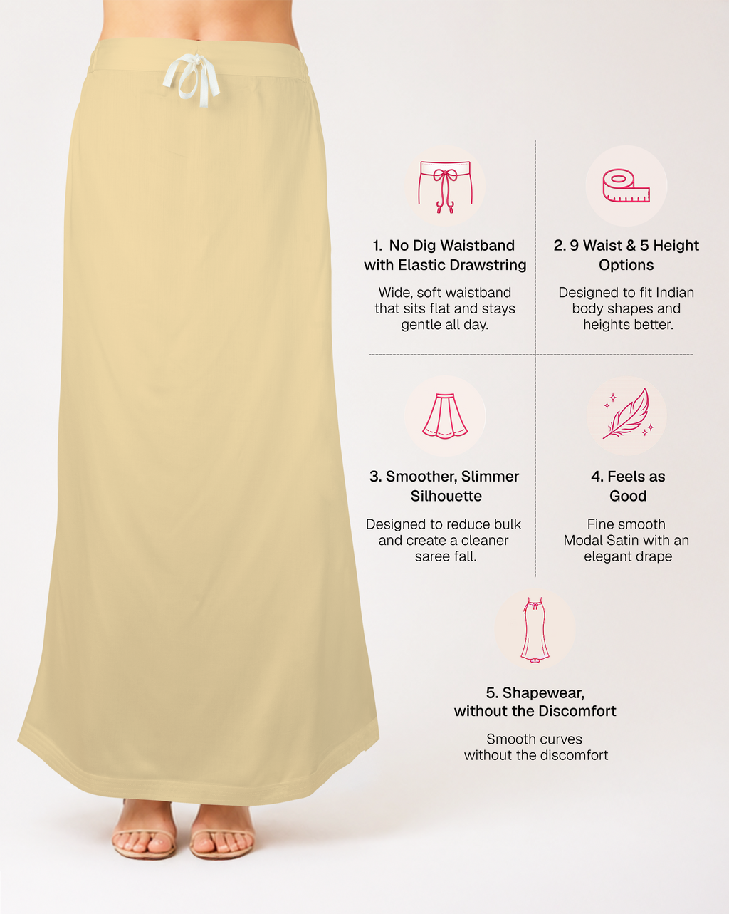 Smooth Modal Satin Petticoat
