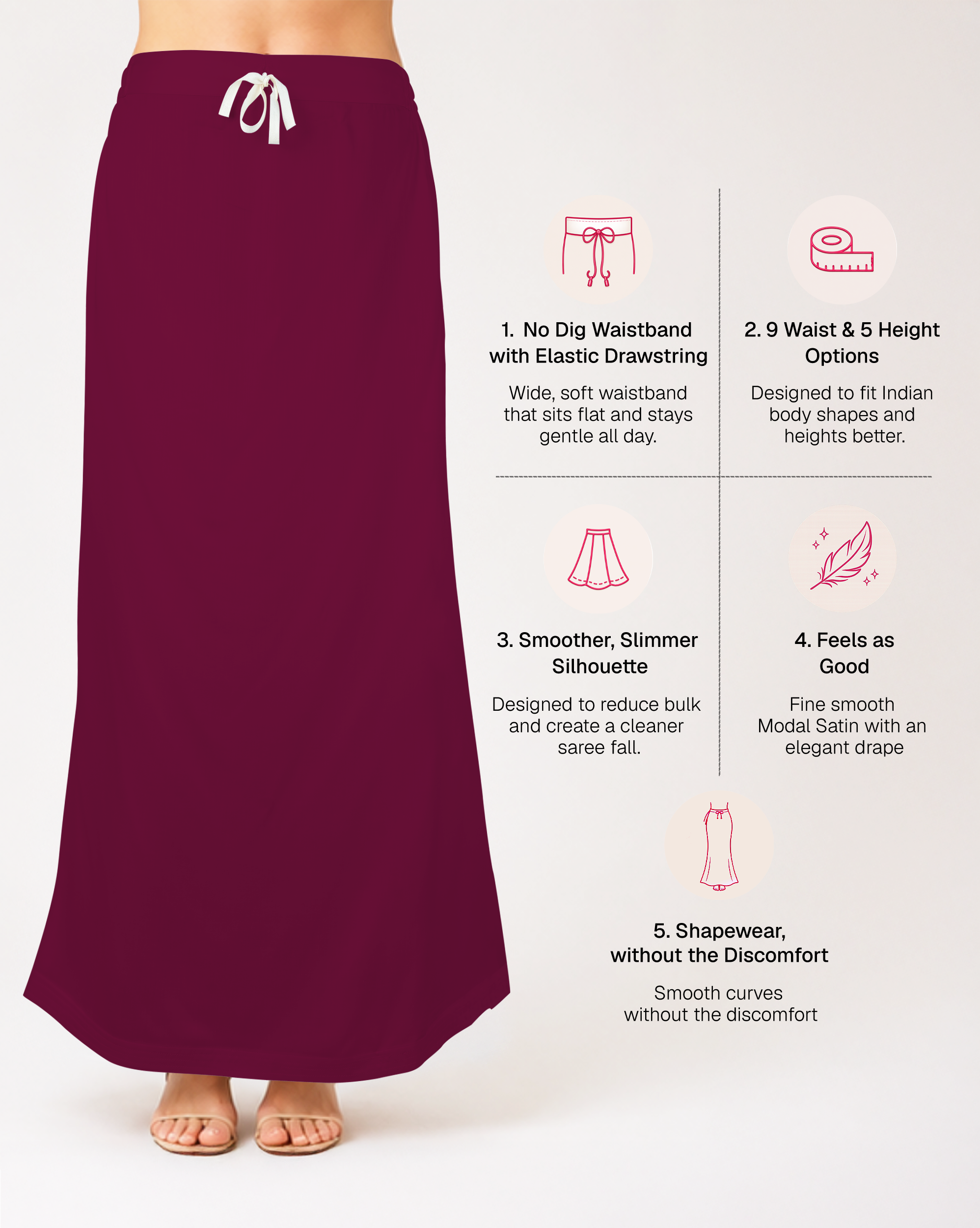 Smooth Modal Satin Petticoat