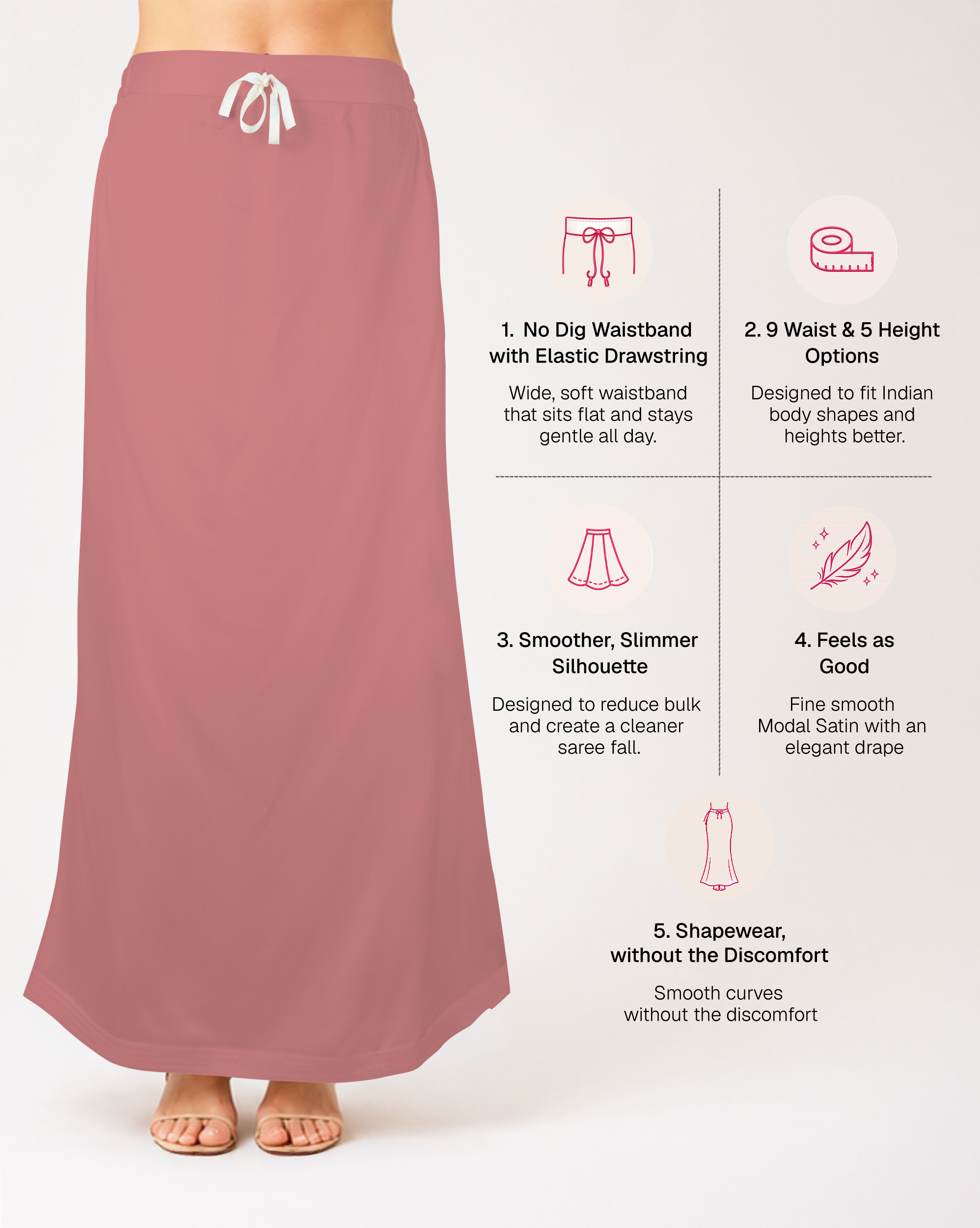 Smooth Modal Satin Petticoat
