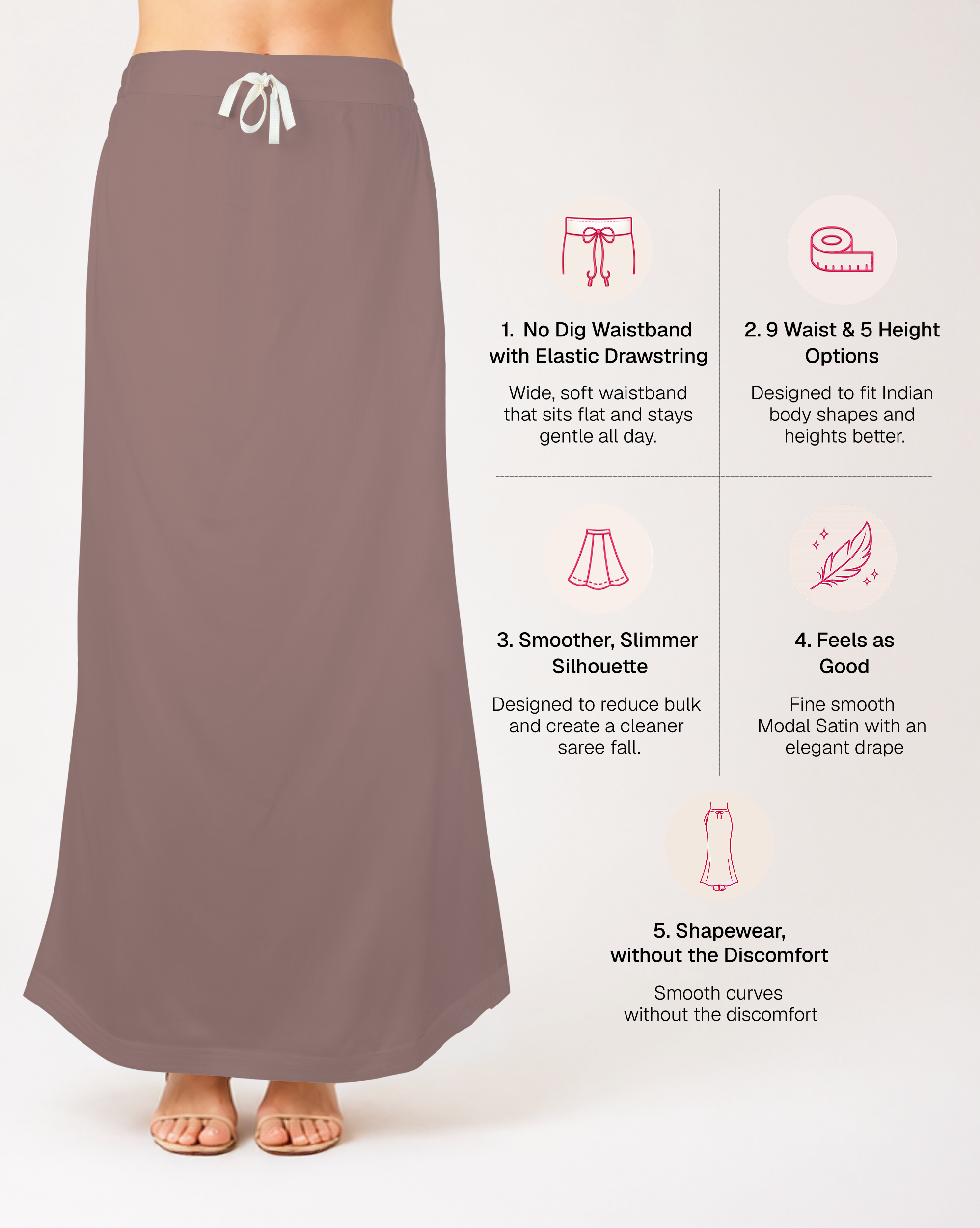 Smooth Modal Satin Petticoat