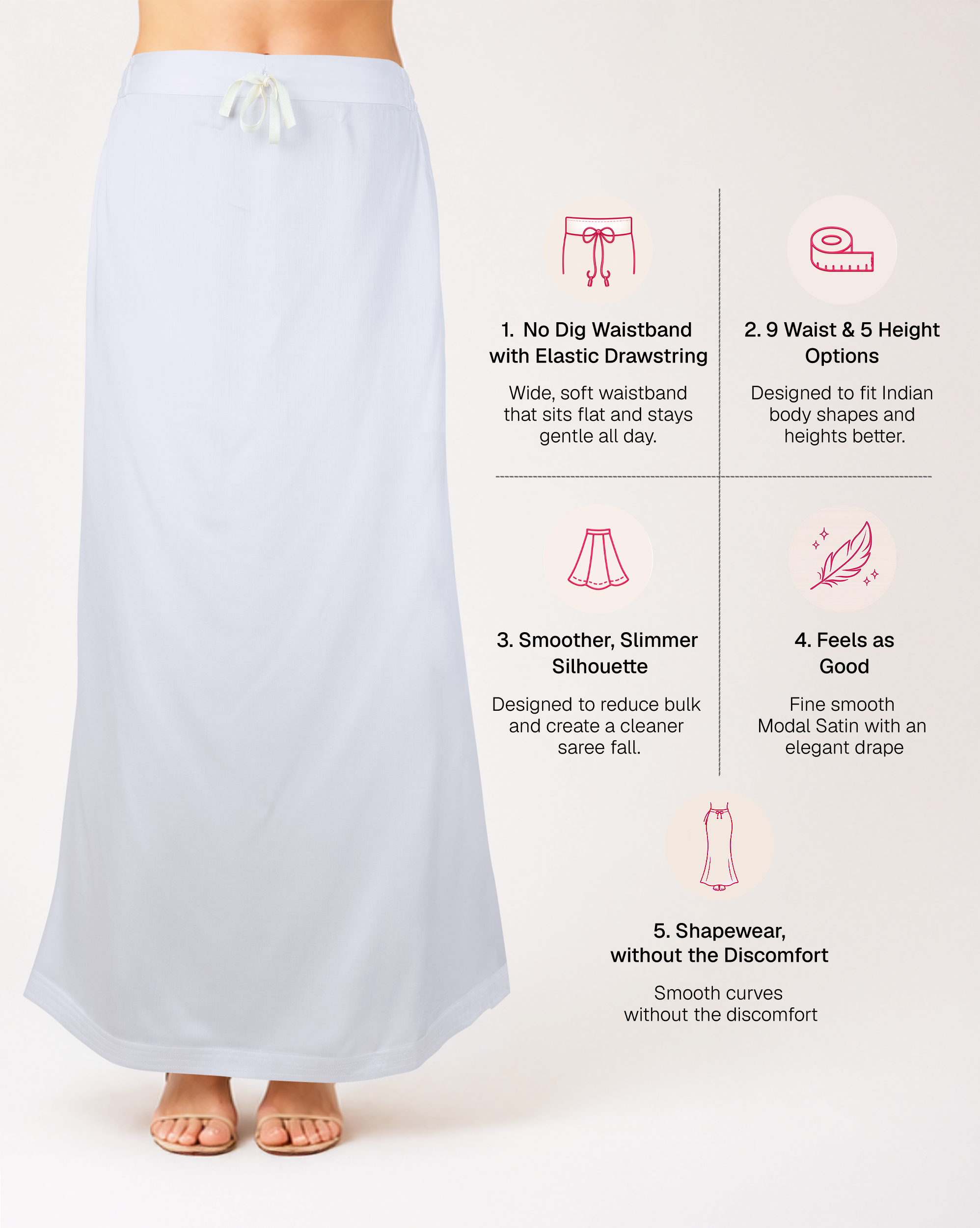 Smooth Modal Satin Petticoat