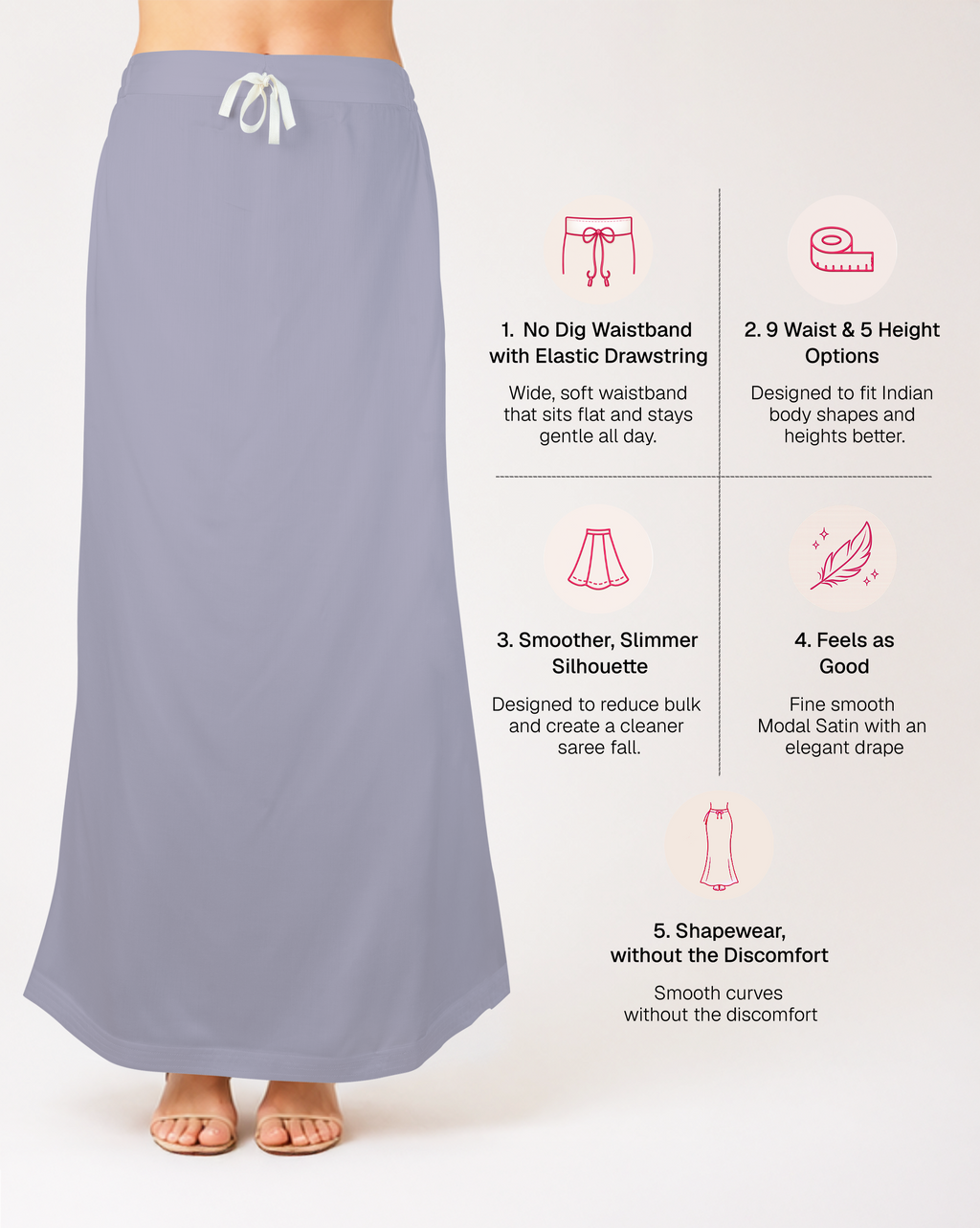 Smooth Modal Satin Petticoat