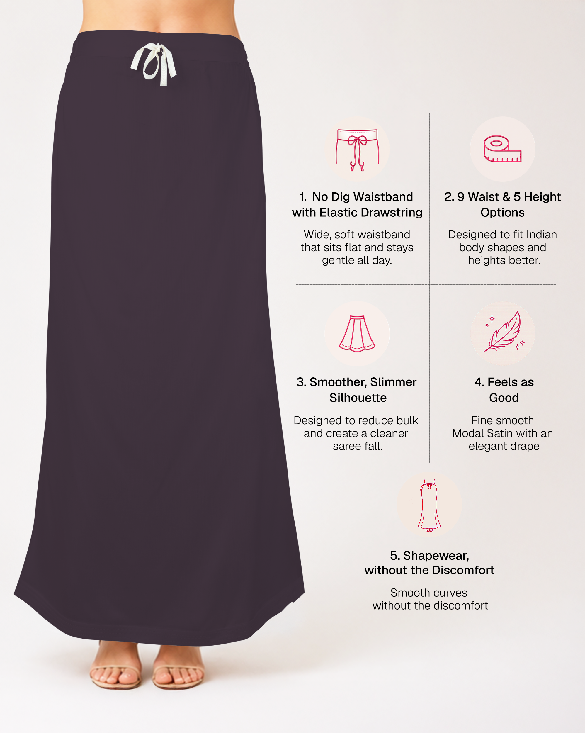 Smooth Modal Satin Petticoat