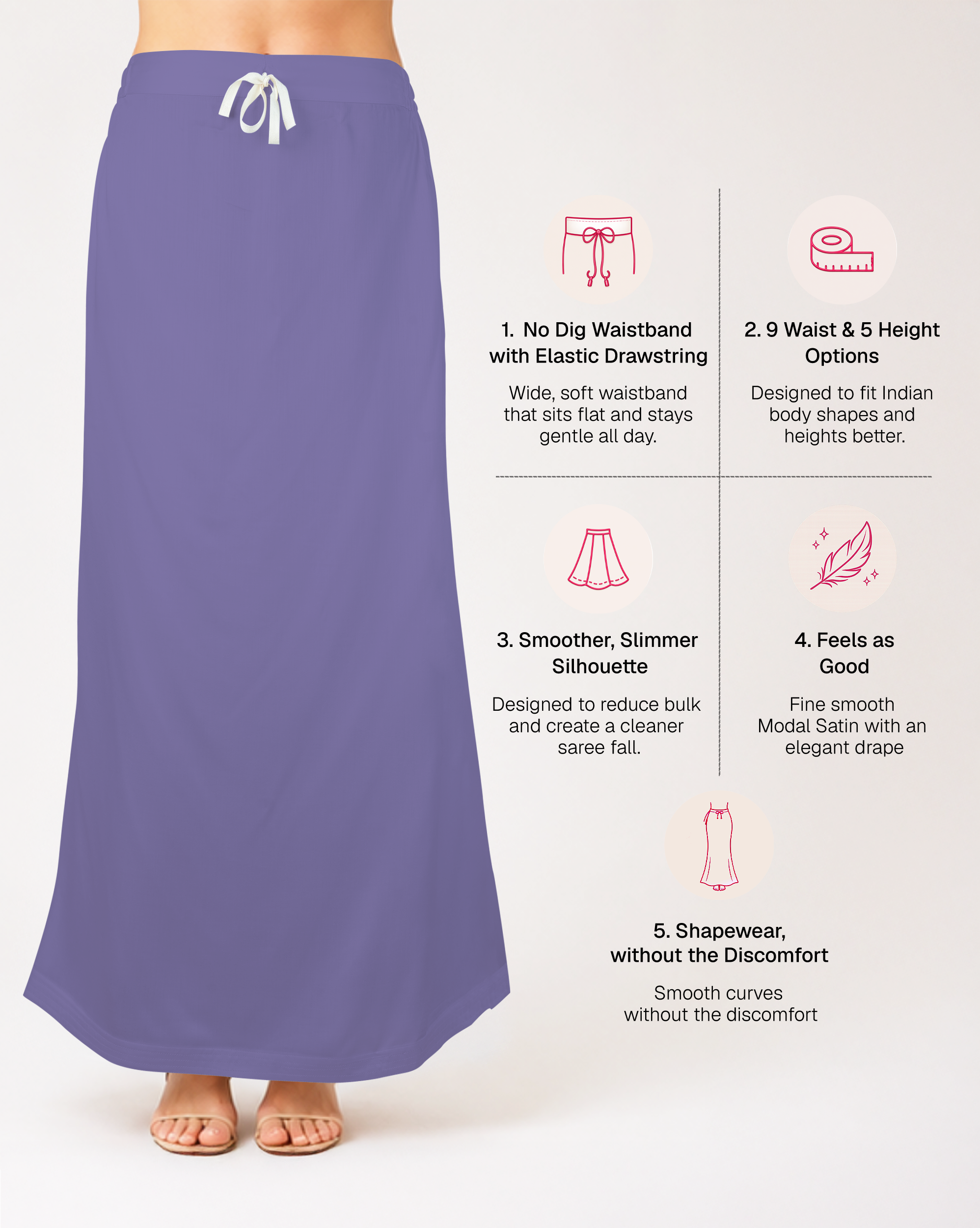 Smooth Modal Satin Petticoat