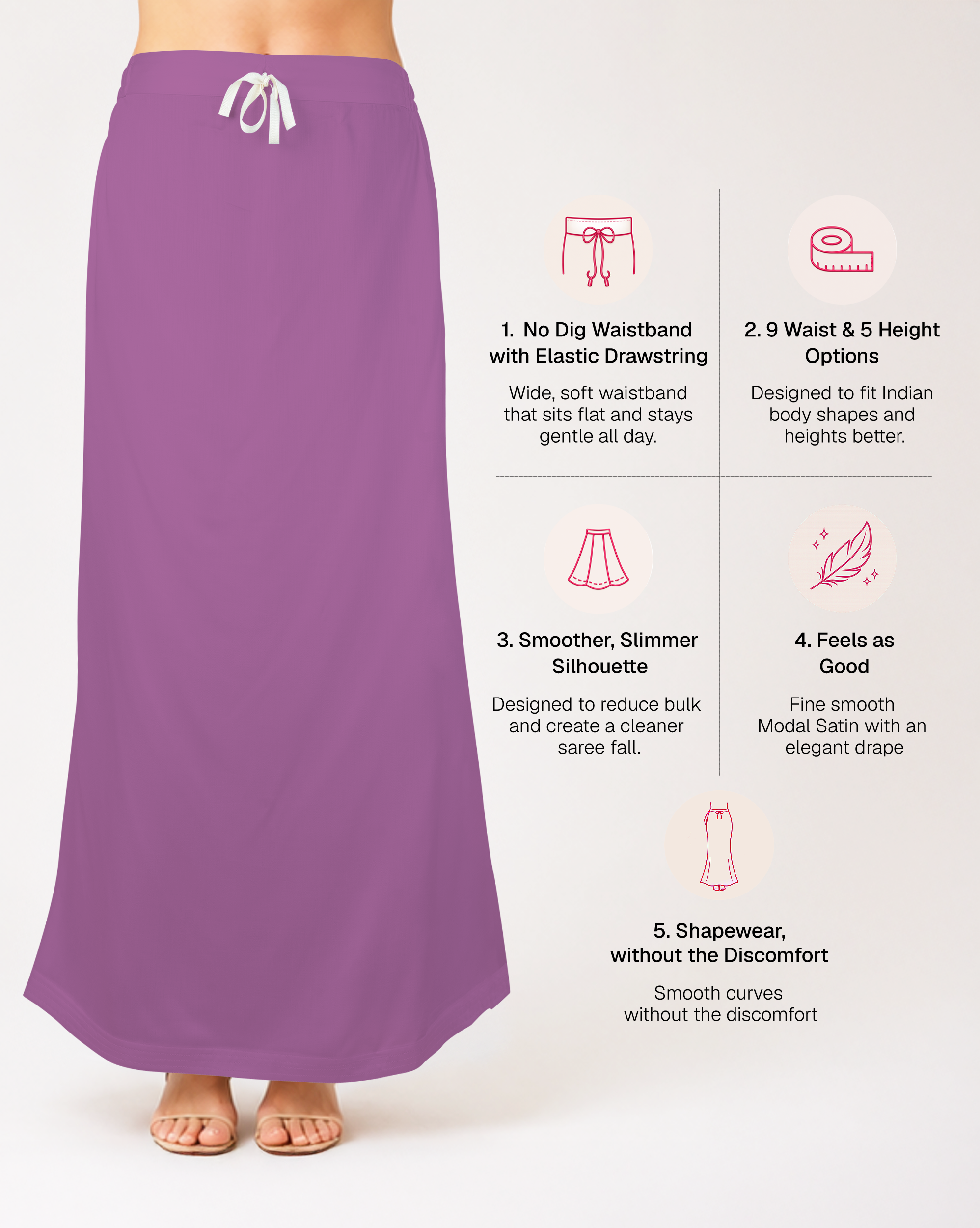 Smooth Modal Satin Petticoat