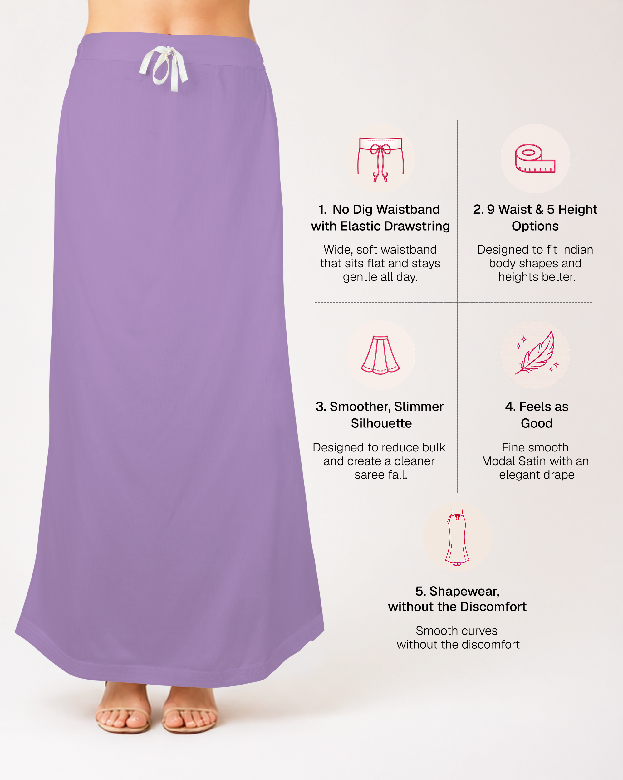 Smooth Modal Satin Petticoat