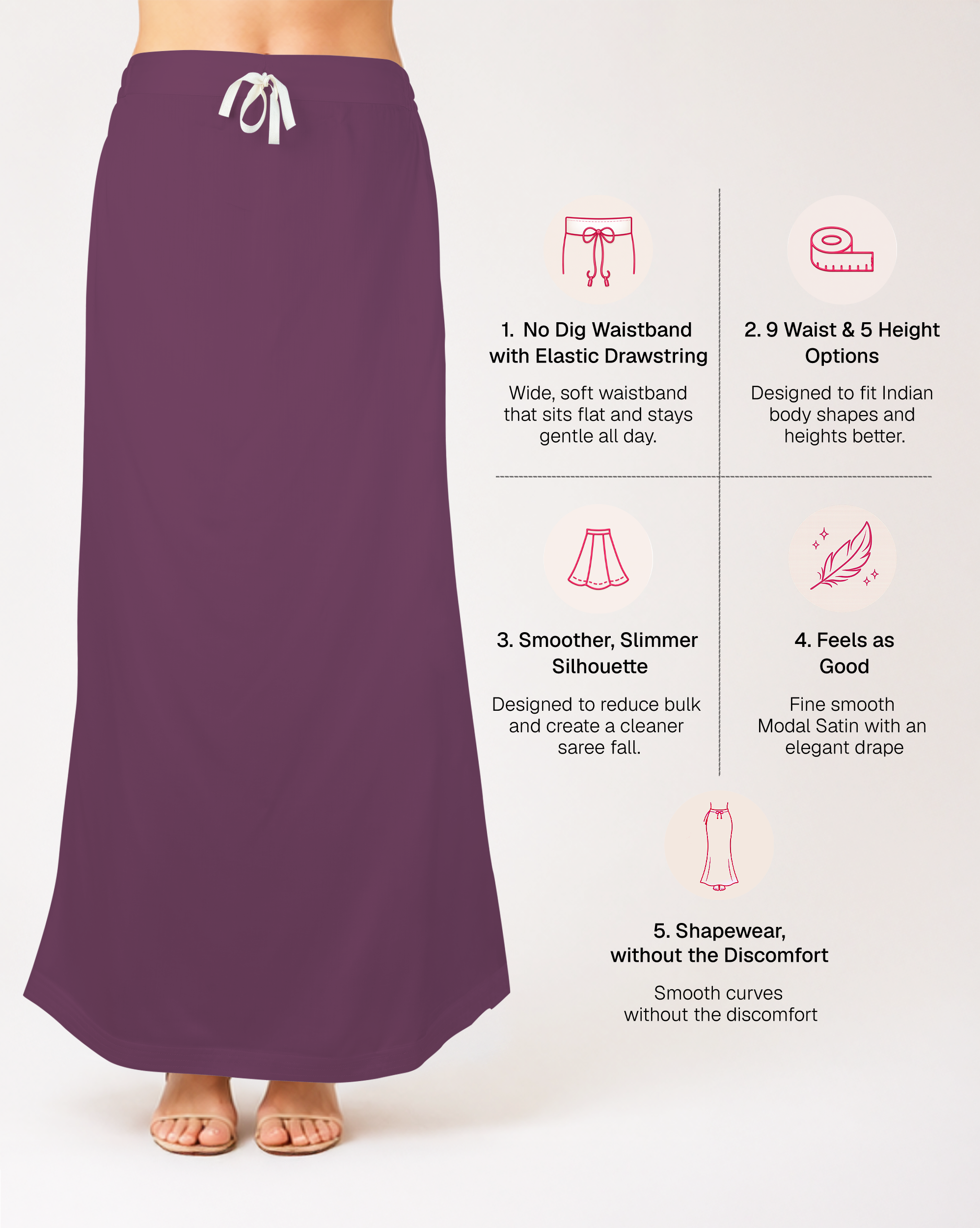 Smooth Modal Satin Petticoat