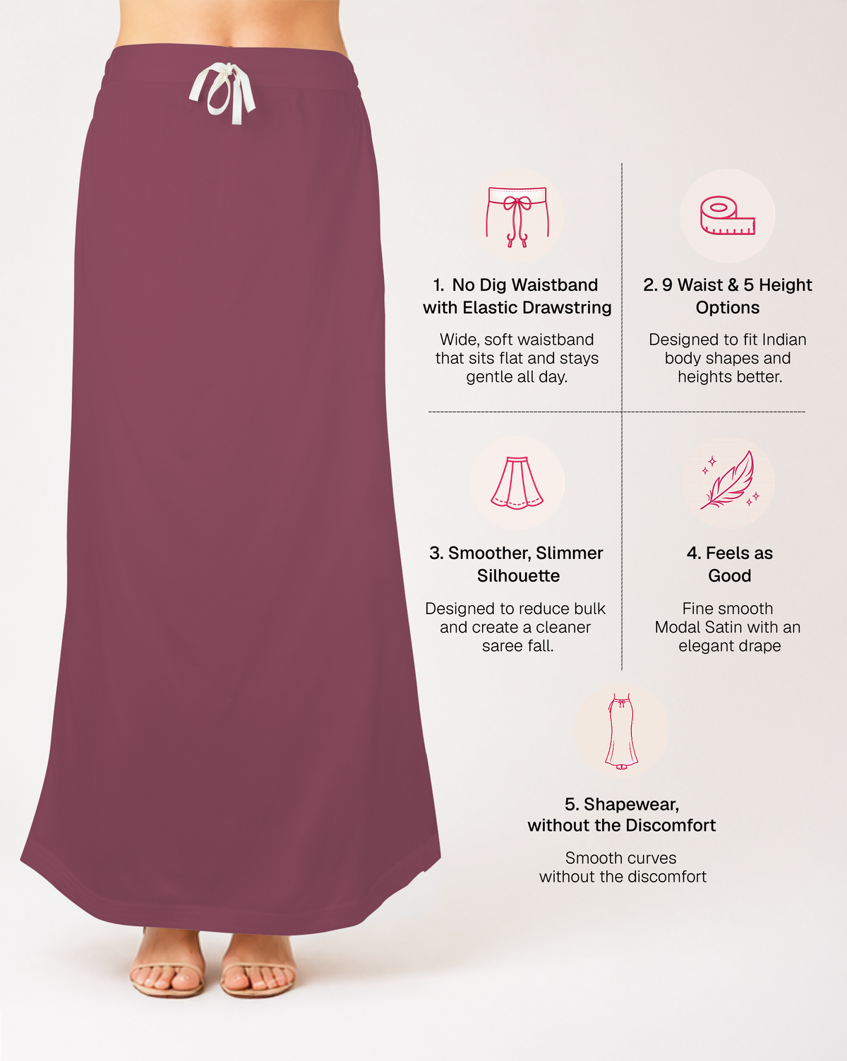 Smooth Modal Satin Petticoat