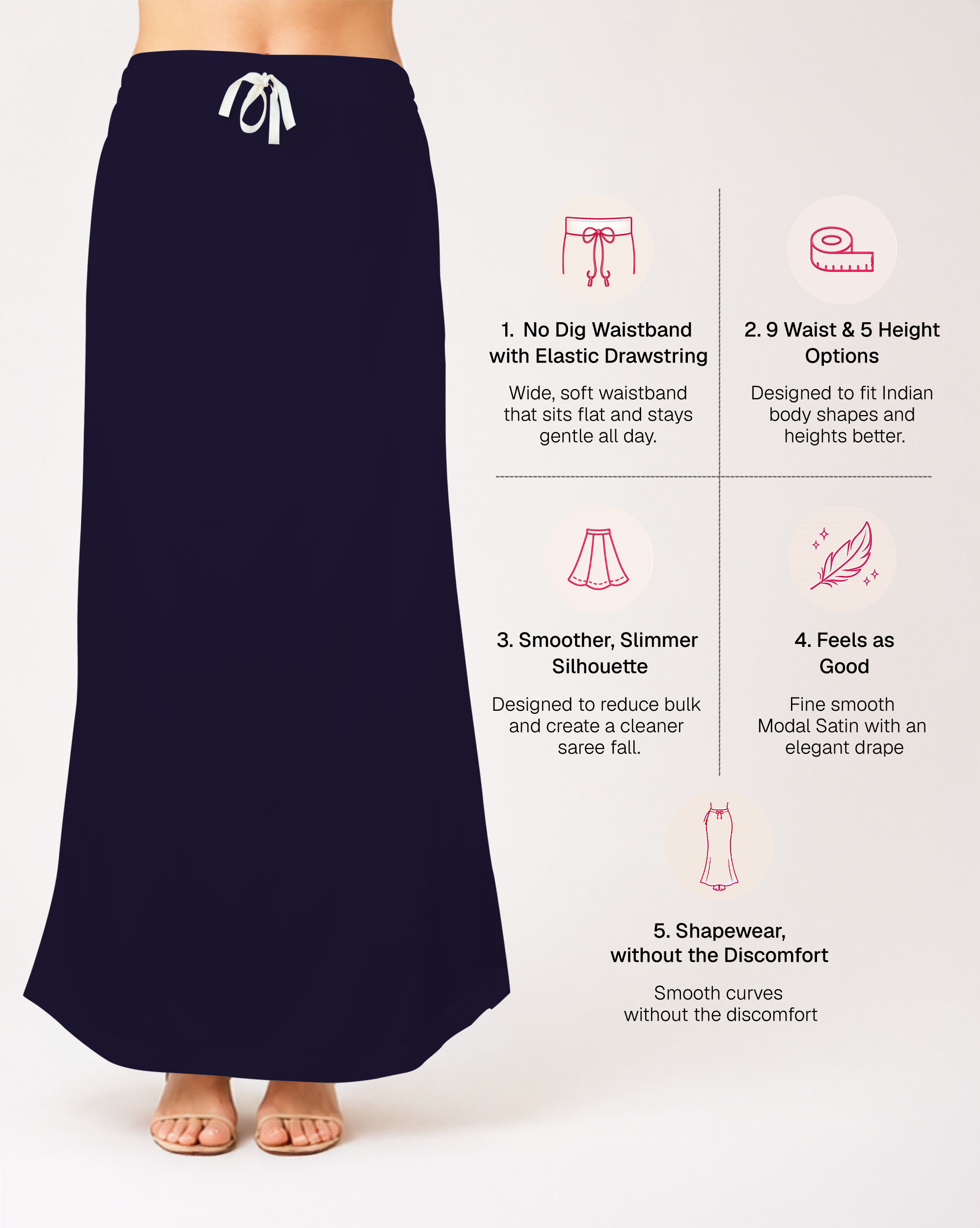 Smooth Modal Satin Petticoat
