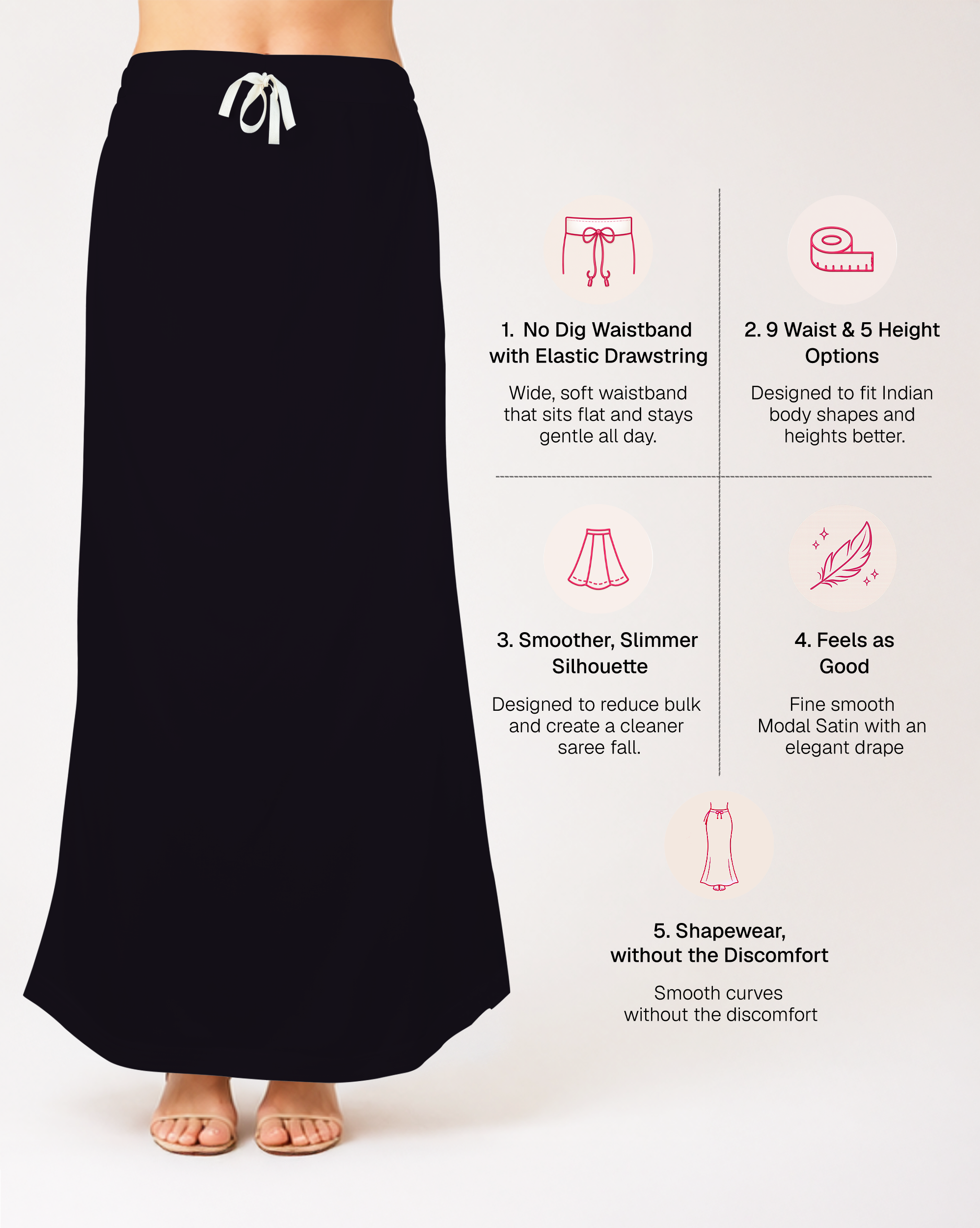 Smooth Modal Satin Petticoat